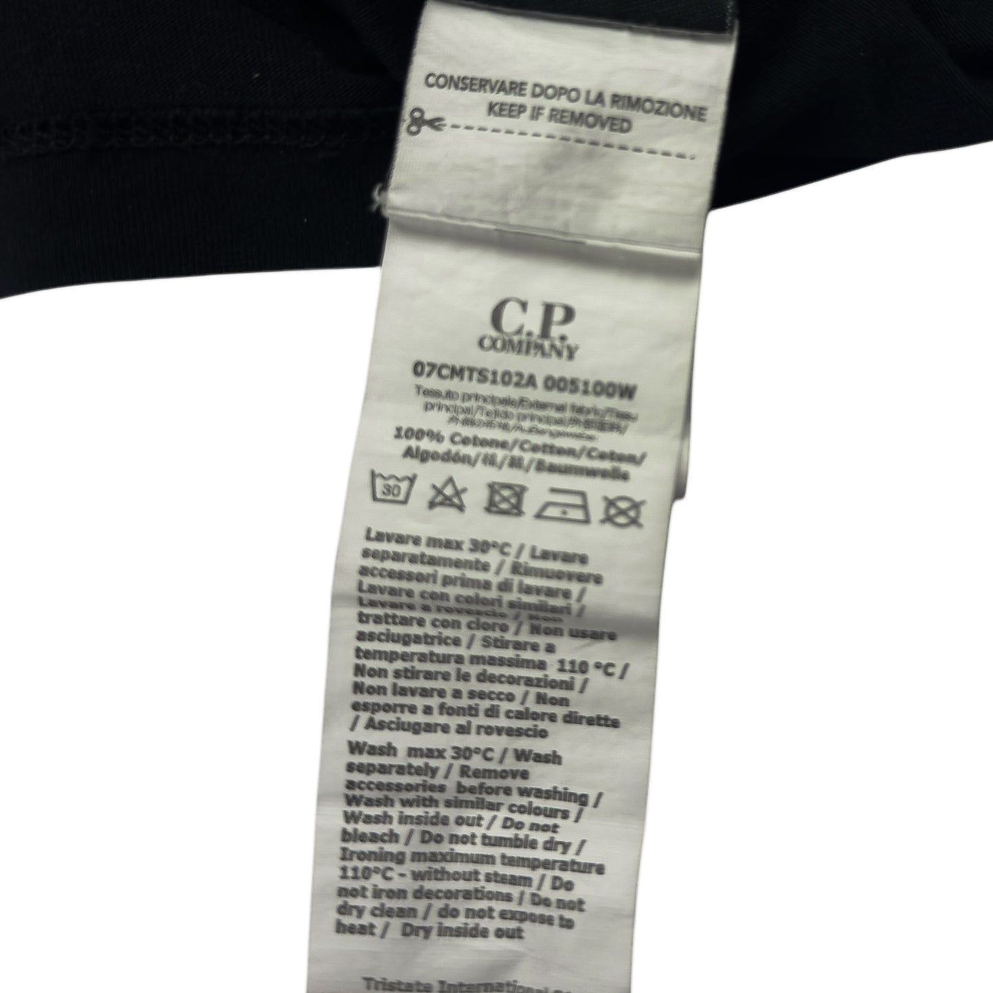 C.P. Company Diamond Logo Print T-Shirt - Black