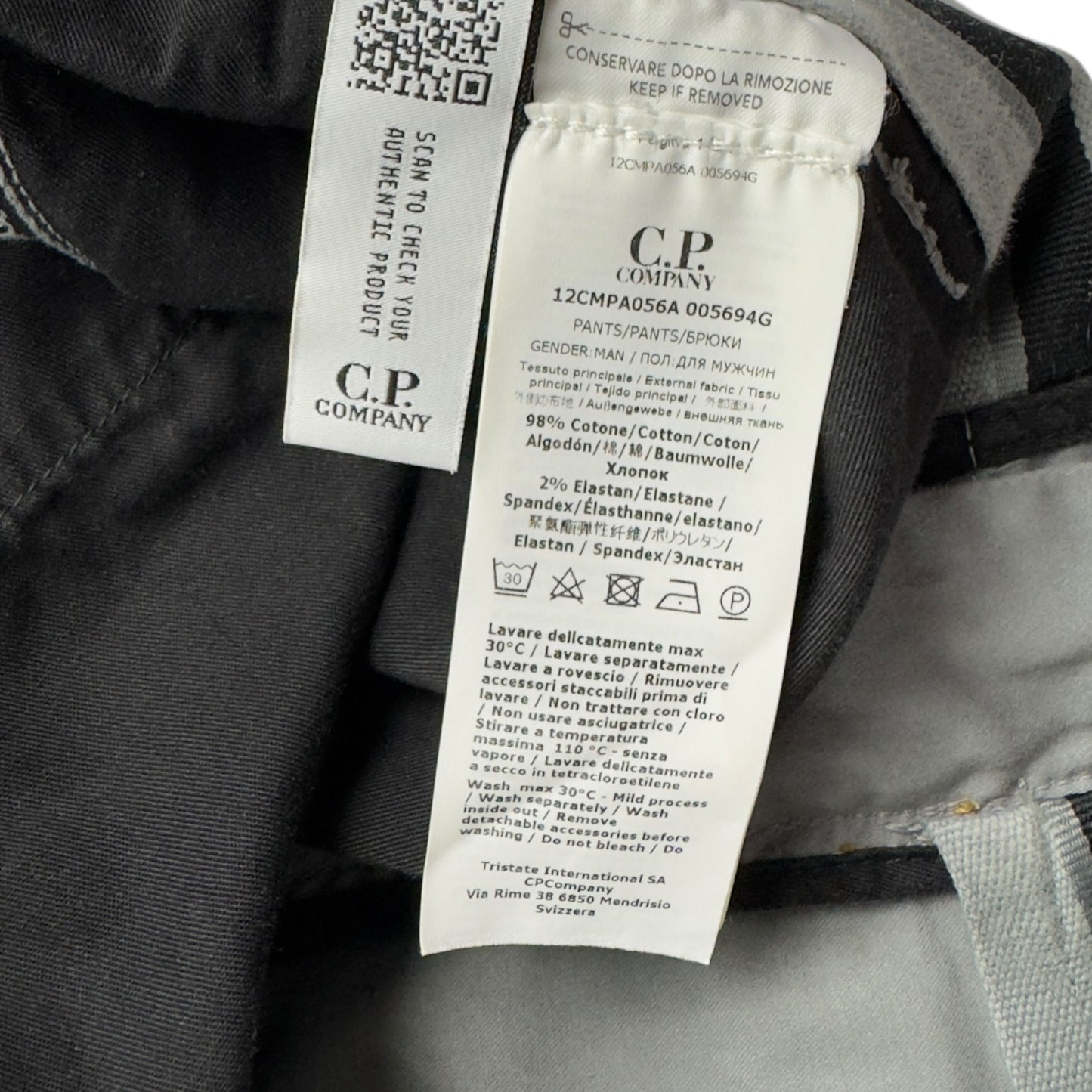 C.P. Company Cargo Trousers 36/32 - Grey