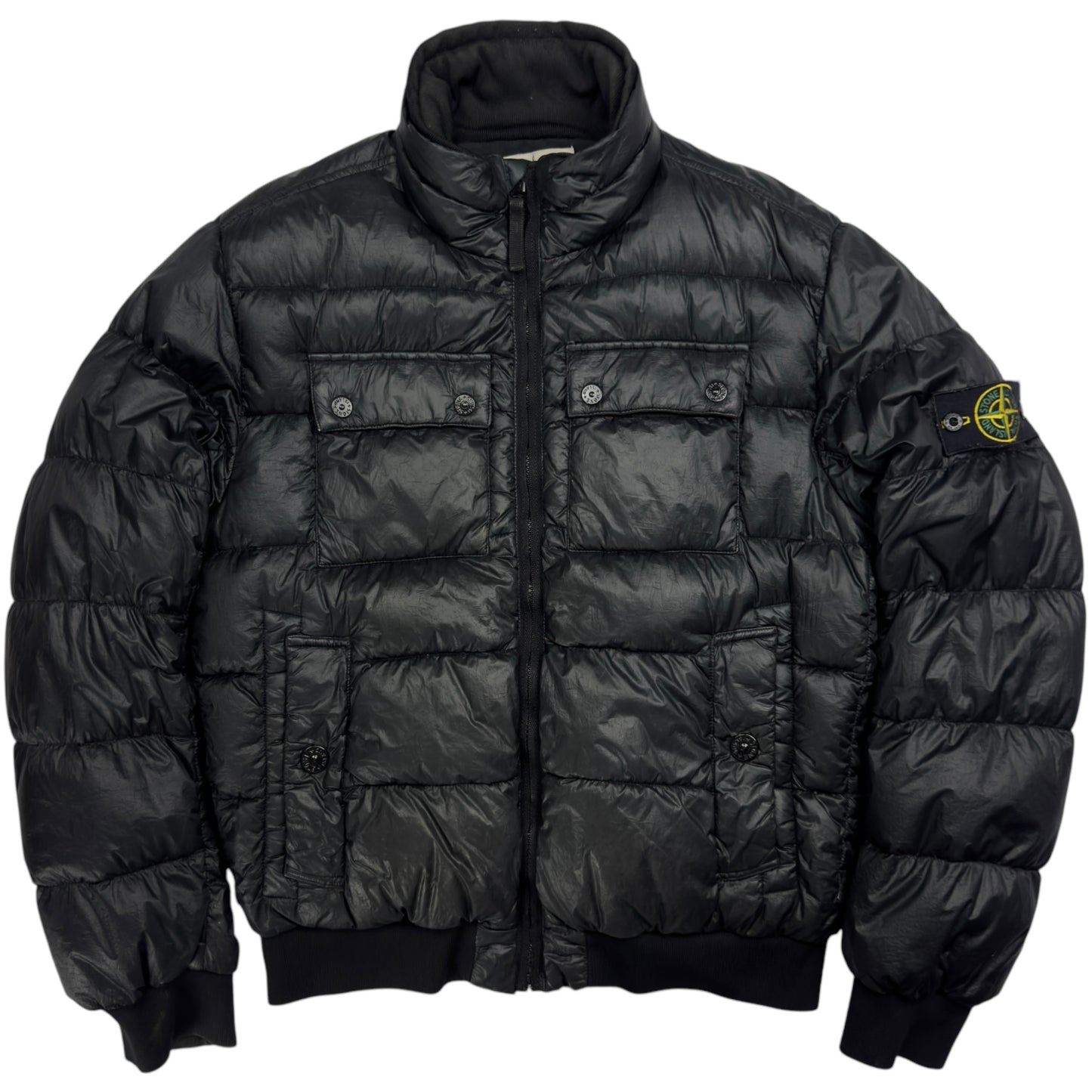 A/W 13 Stone Island Garment Dyed Down_26 GR X SQM_N Hoodless Puffer Jacket