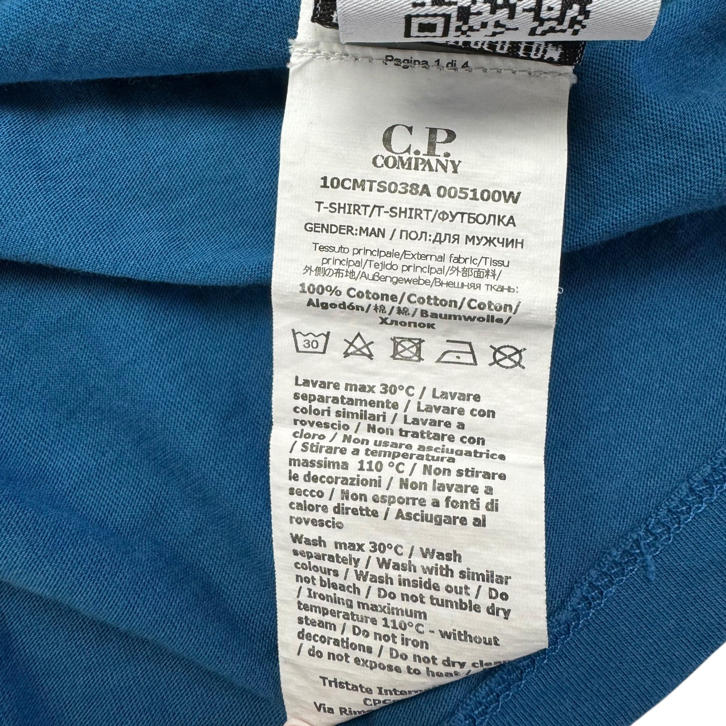 C.P. Company Big Stitch Logo T-Shirt - Blue