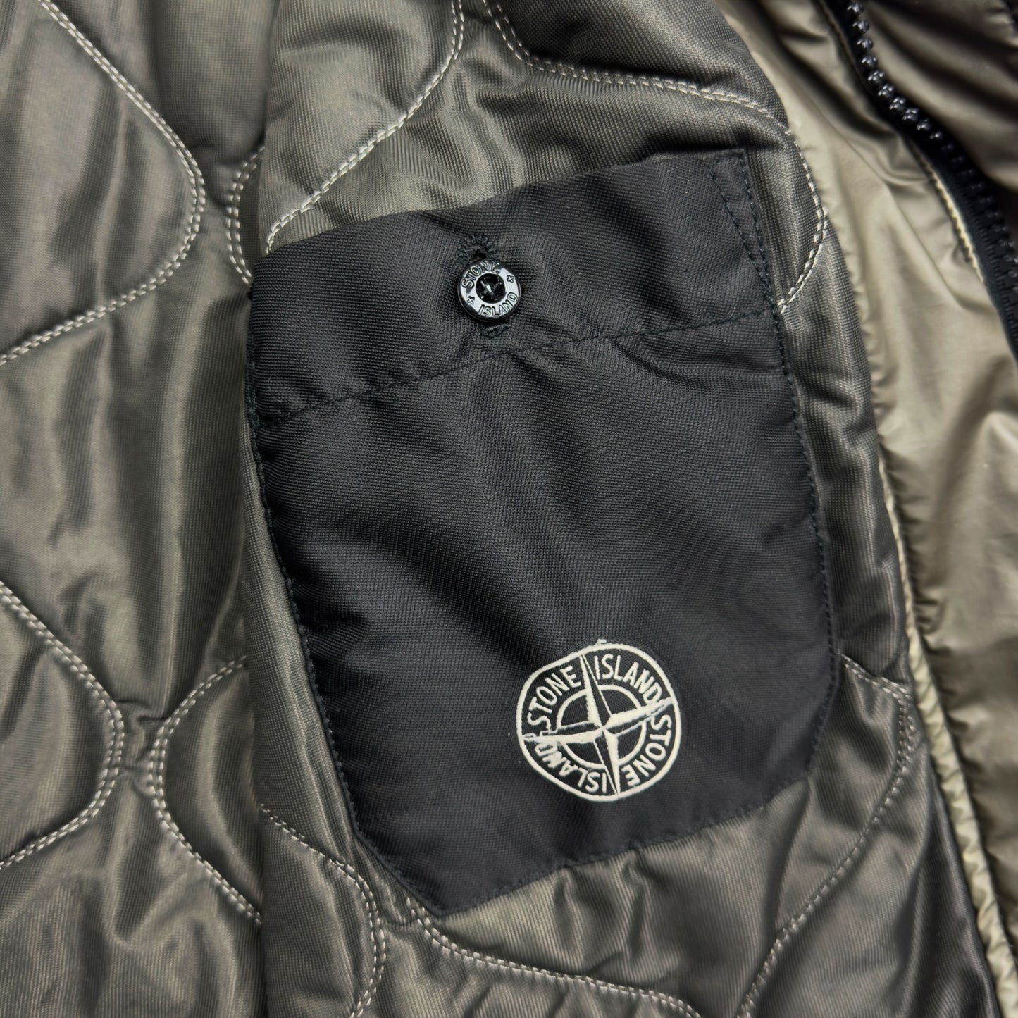 A/W 15 Stone Island Mussola Gommata Shearling Collar Flight Jacket - Brown