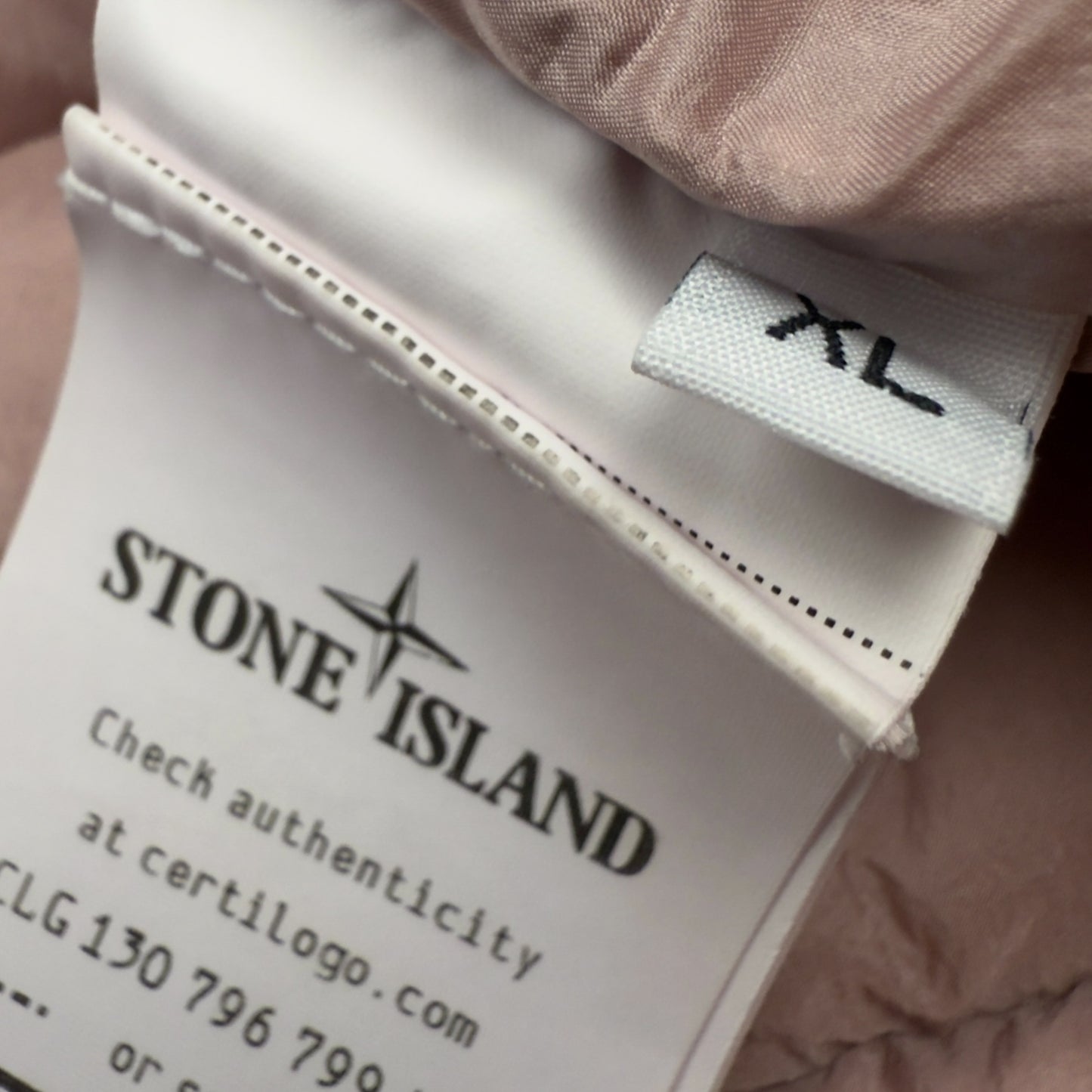 A/W 22 Stone Island Loom Woven Chambers R-Nylon Down TC Puffer Jacket - Pink