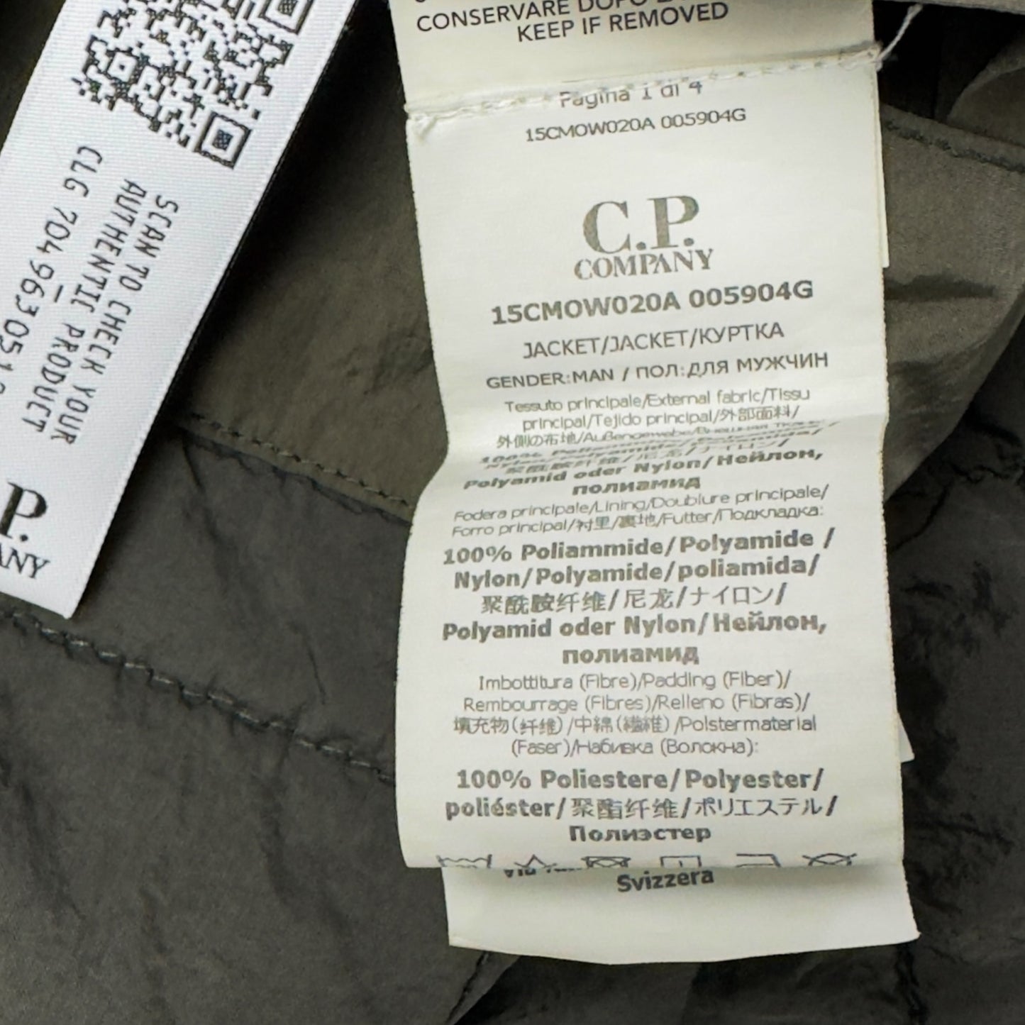 C.P. Company Chrome R Padded Goggle Jacket