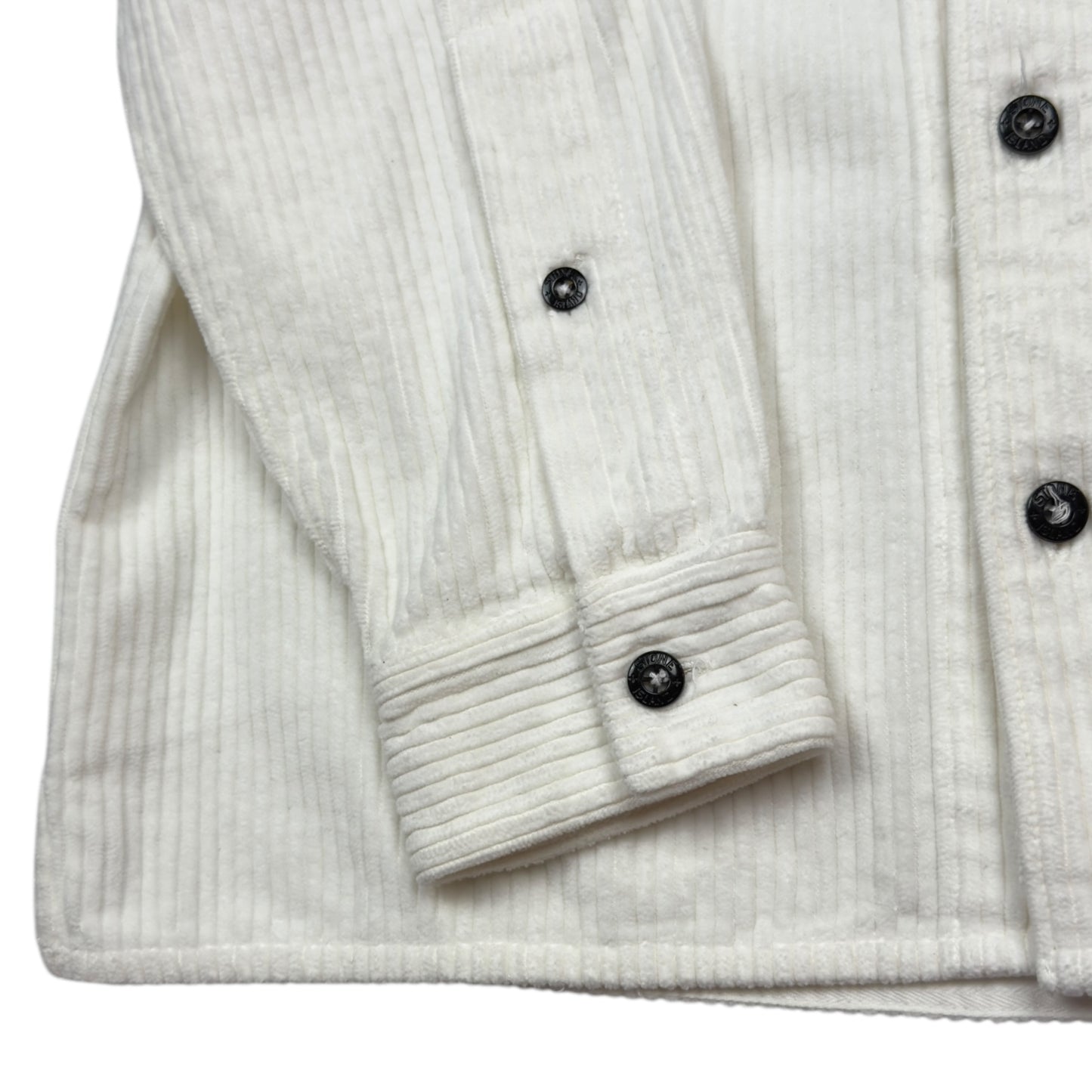 A/W 21 Stone Island Corduroy 2 Pocket Overshirt - White