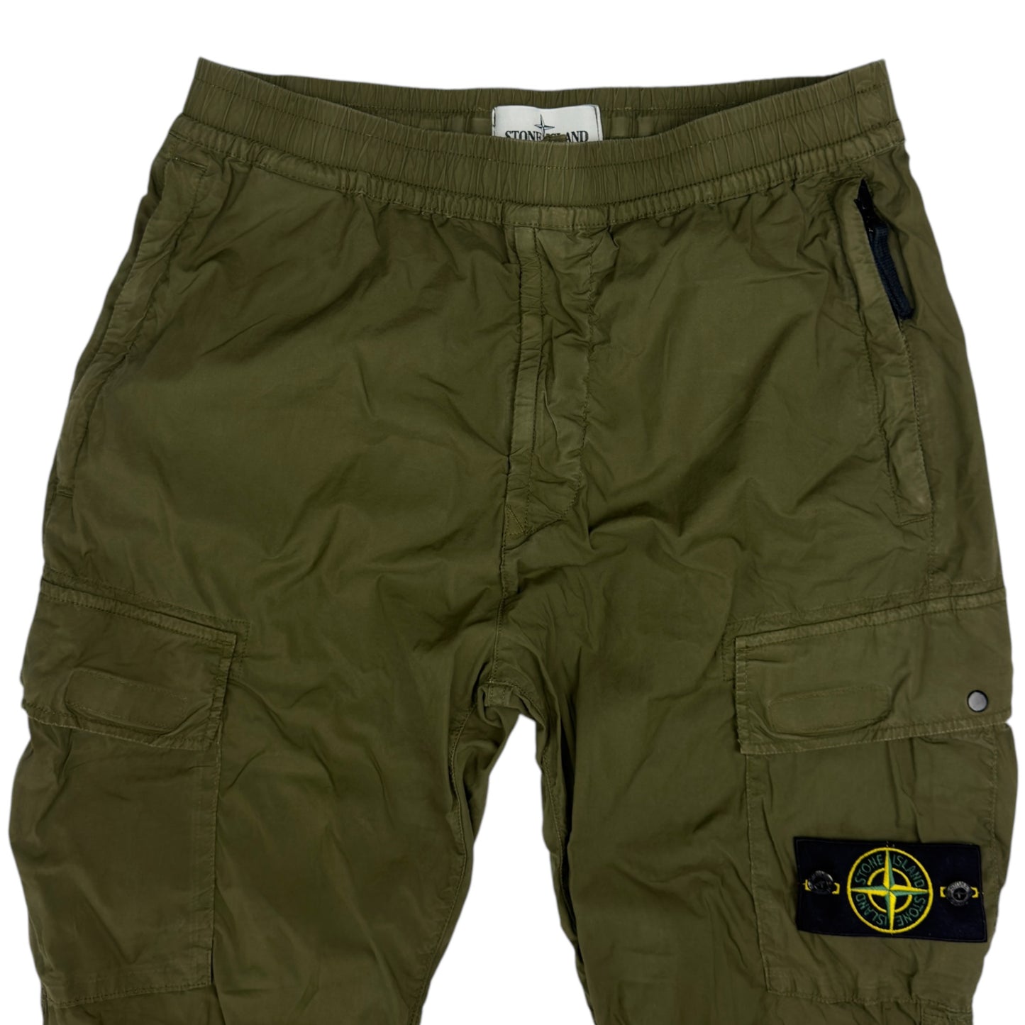 S/S 21 Stone Island Stretch Cotton Cargo Trousers 32 RE-T