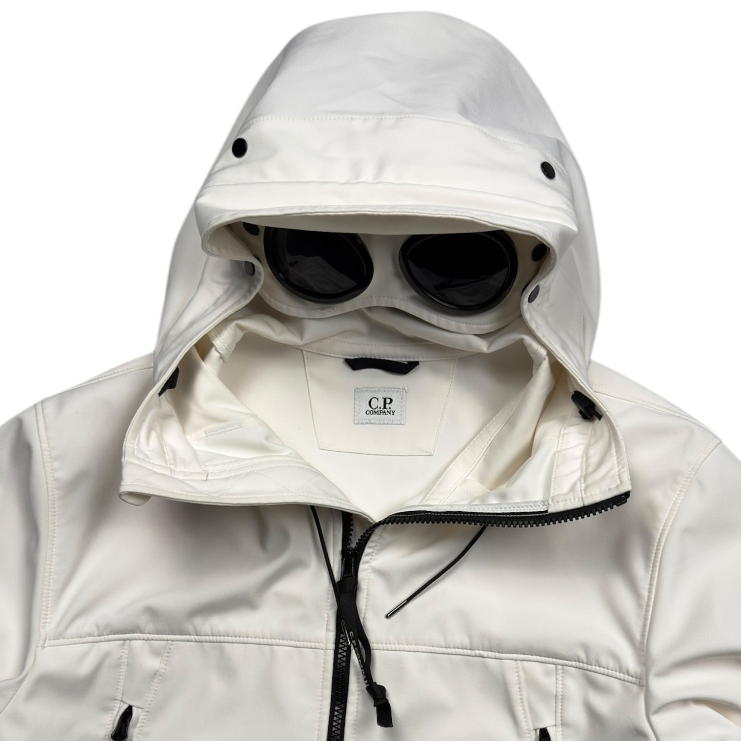 C.P. Company Soft Shell Goggle Jacket - White
