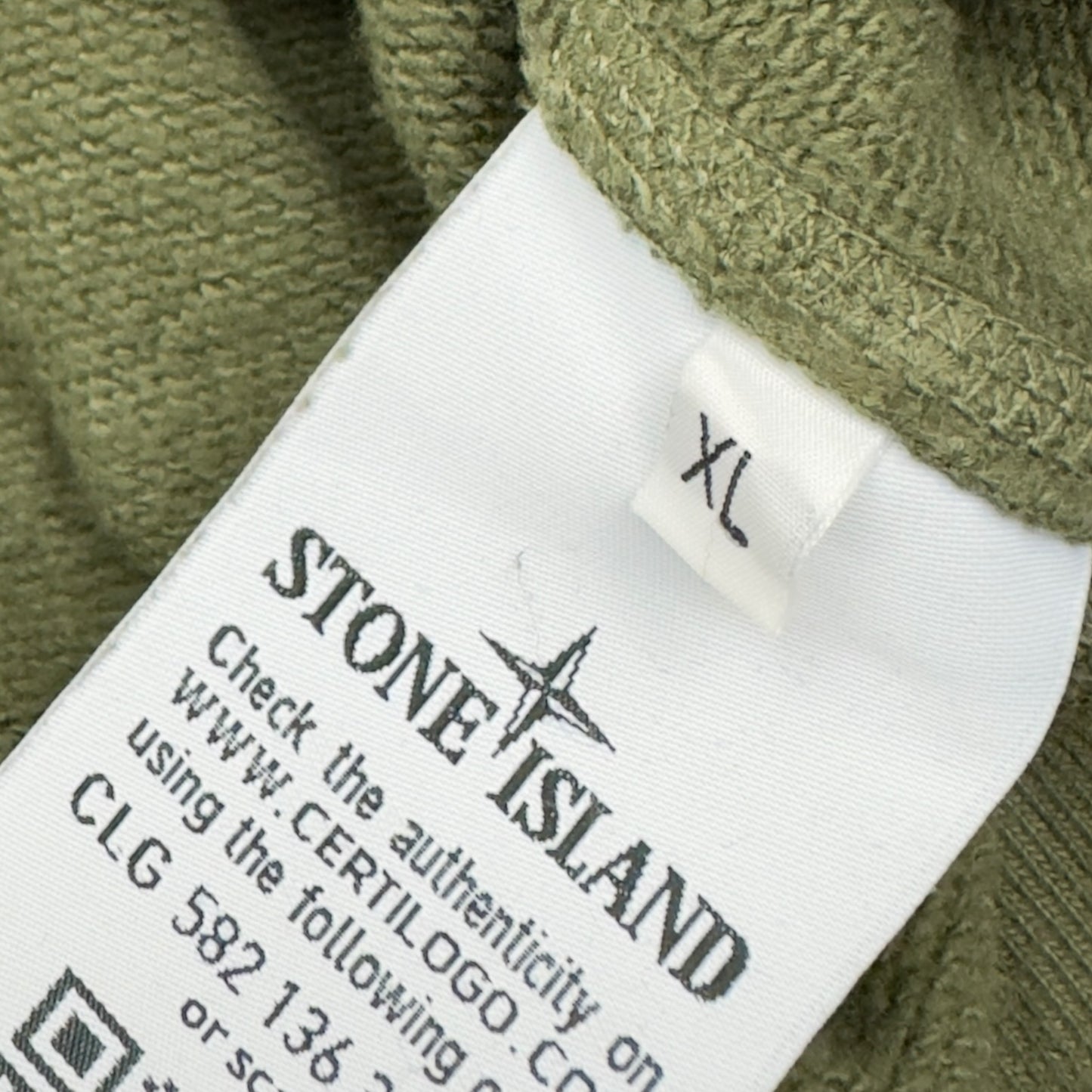 A/W 19 Stone Island Faded Compass Logo Hoodie - Khaki