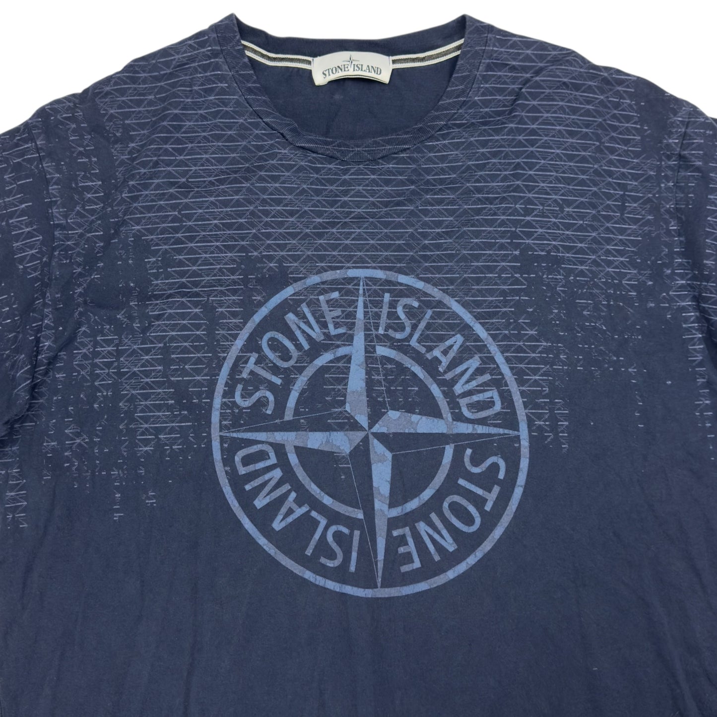 A/W 17 Stone Island Logo Print T-Shirt - Navy