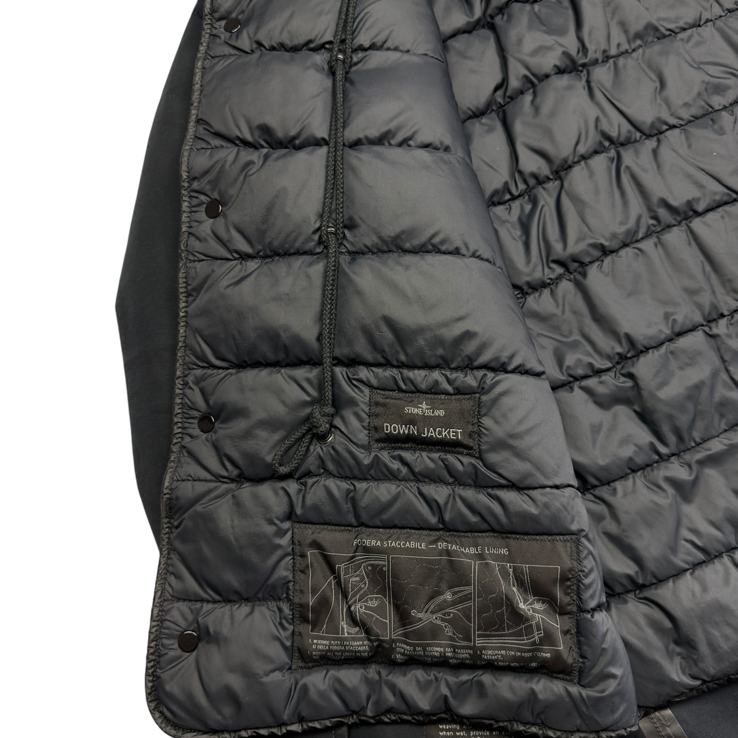 A/W 22 Stone Island O-Ventile Ghost Dutch Rope Down Jacket