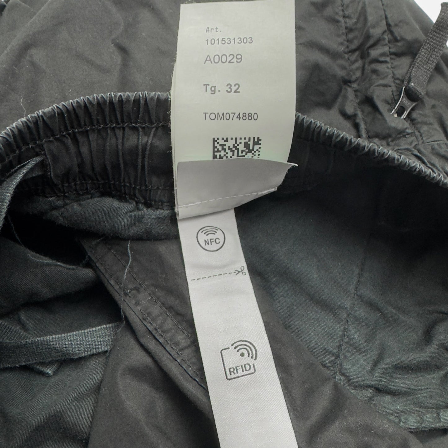 Stone Island Stretch Cotton Cuffed Cargo Trousers - Black