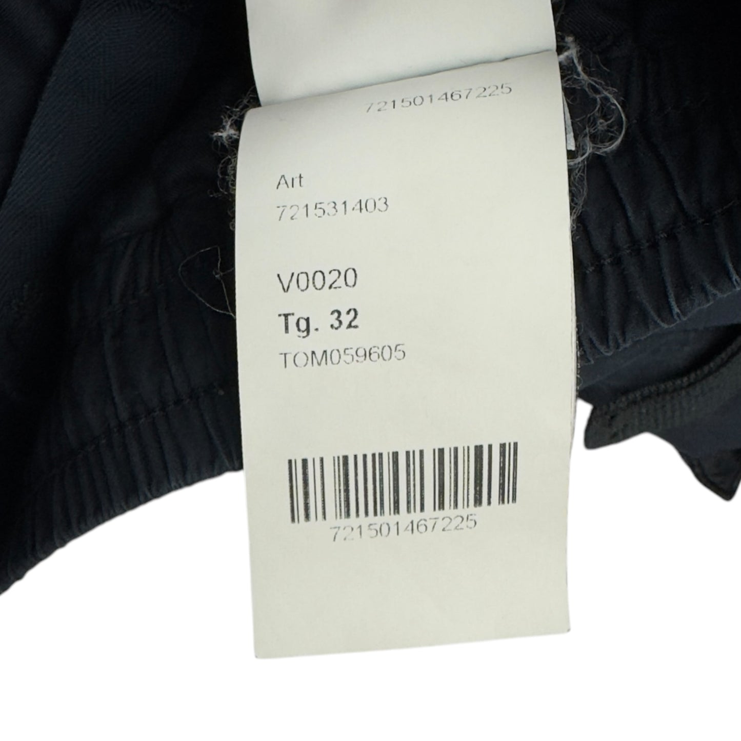 S/S 20 Stone Island Stretch Cotton Cuffed Cargo Trousers - Navy