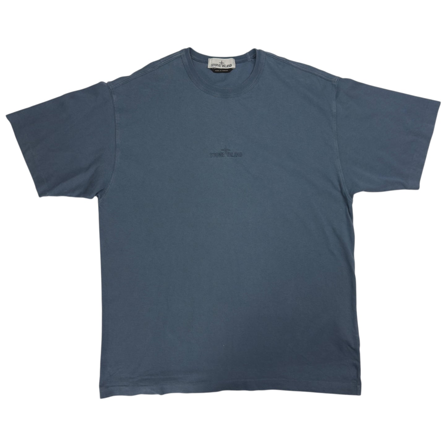 S/S 23 Stone Island Oversized Thick Cotton Embroidered T-Shirt - Blue