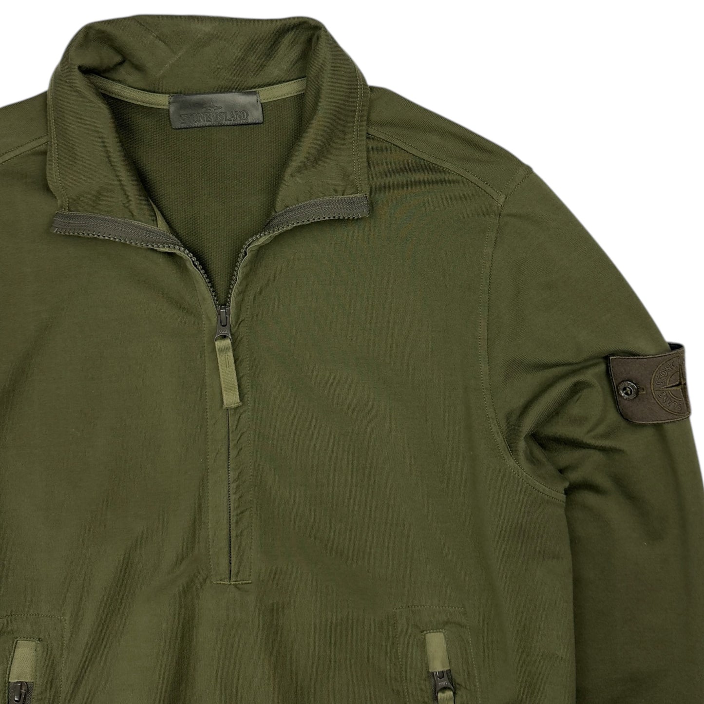 S/S 21 Stone Island Ghost Half Zip Sweater - Khaki
