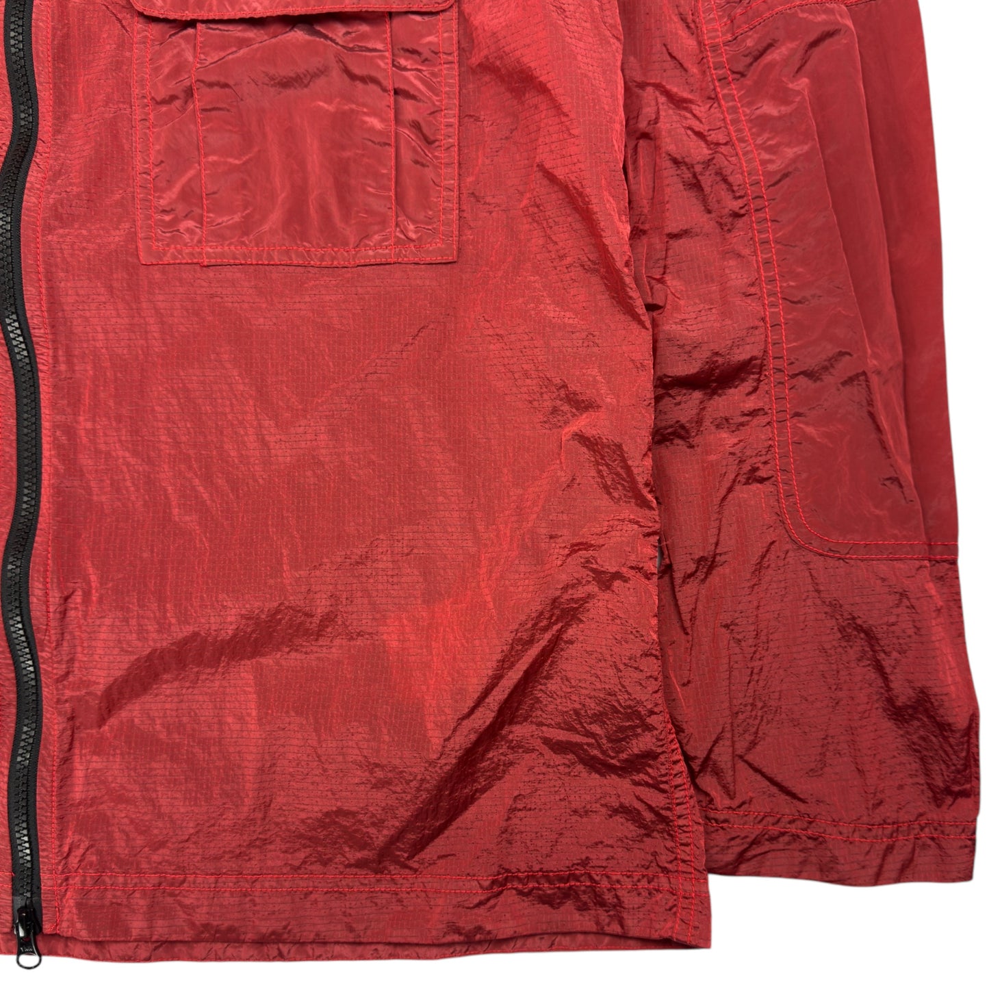 S/S 19 Stone Island Nylon Metal Ripstop Overshirt - Red