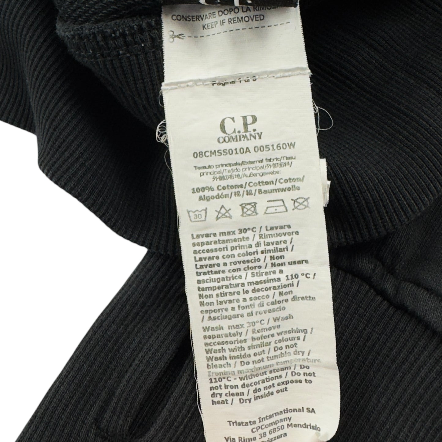 C.P. Company Quarter Zip Sweater - Black