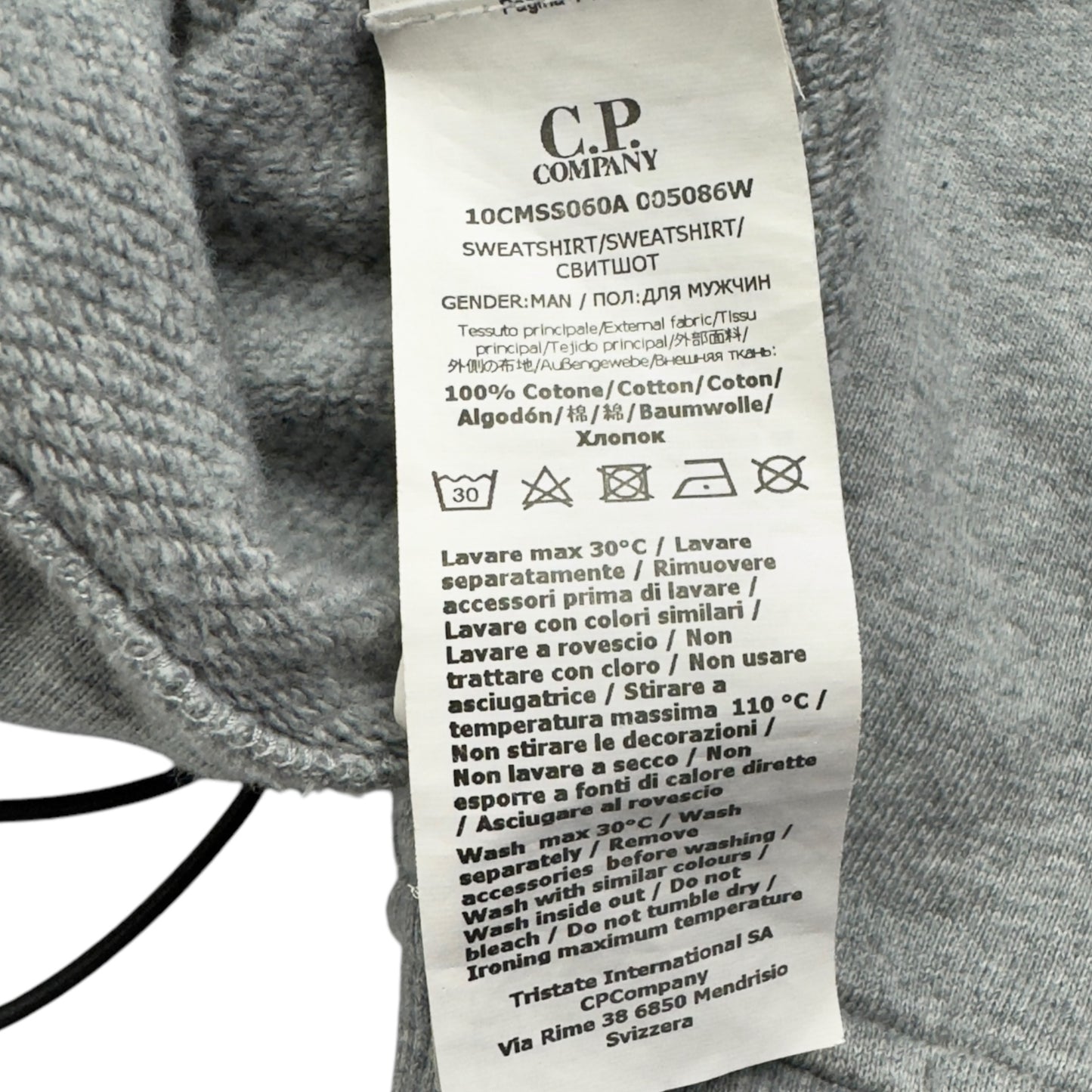 C.P. Company Diagonal Raised Fleece Pocket Crewneck