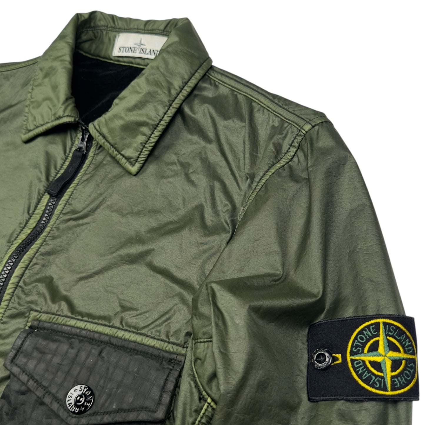 A/W 20 Stone Island Lamy Flock Overshirt - Dark Green