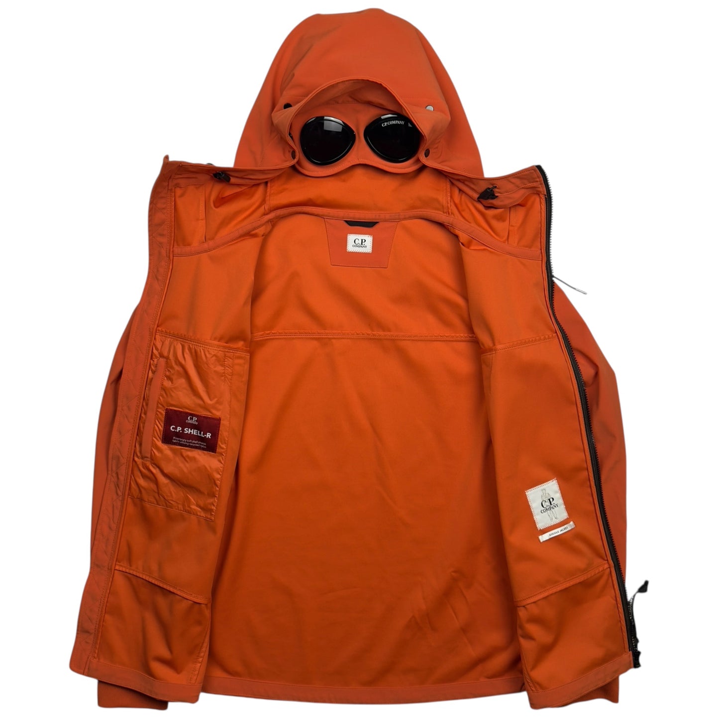 C.P. Company Light Soft Shell Goggle Jacket - Orange