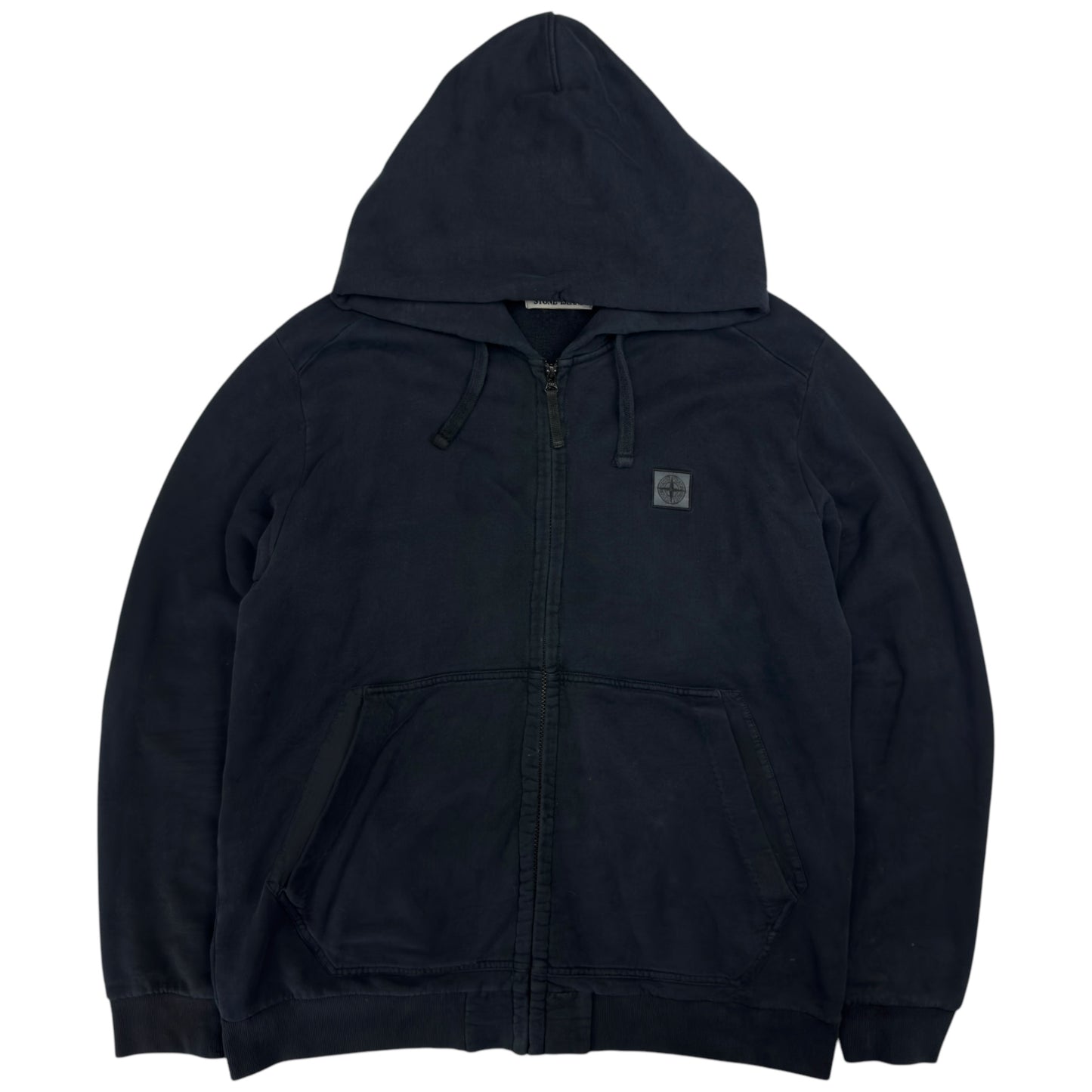 A/W 14 Stone Island Patch Full Zip Hoodie - Navy
