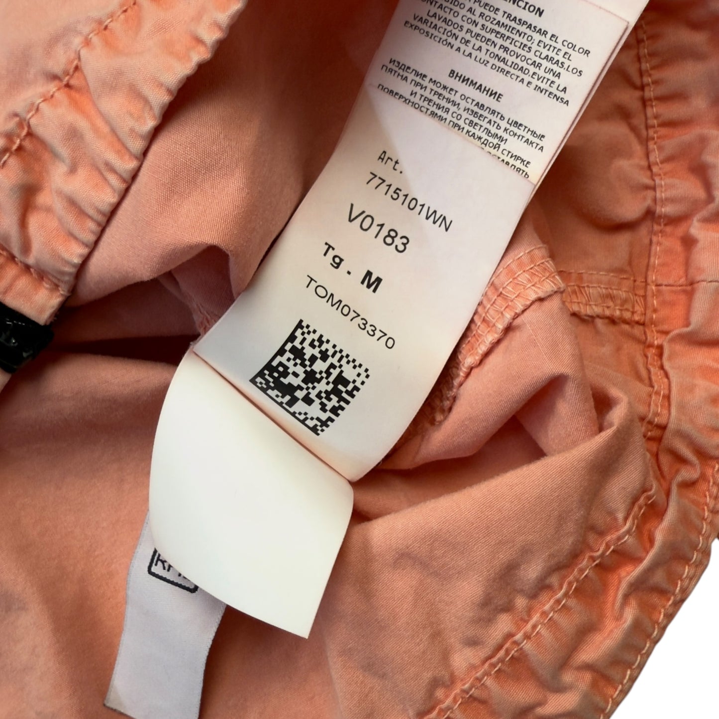 A/W 22 Stone Island Brushed Cotton Overshirt - Peach