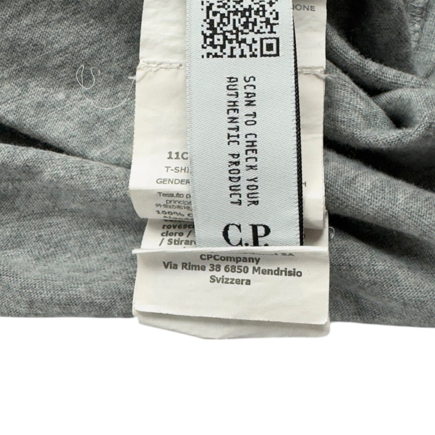 C.P. Company Big Stitch Logo T-Shirt - Grey