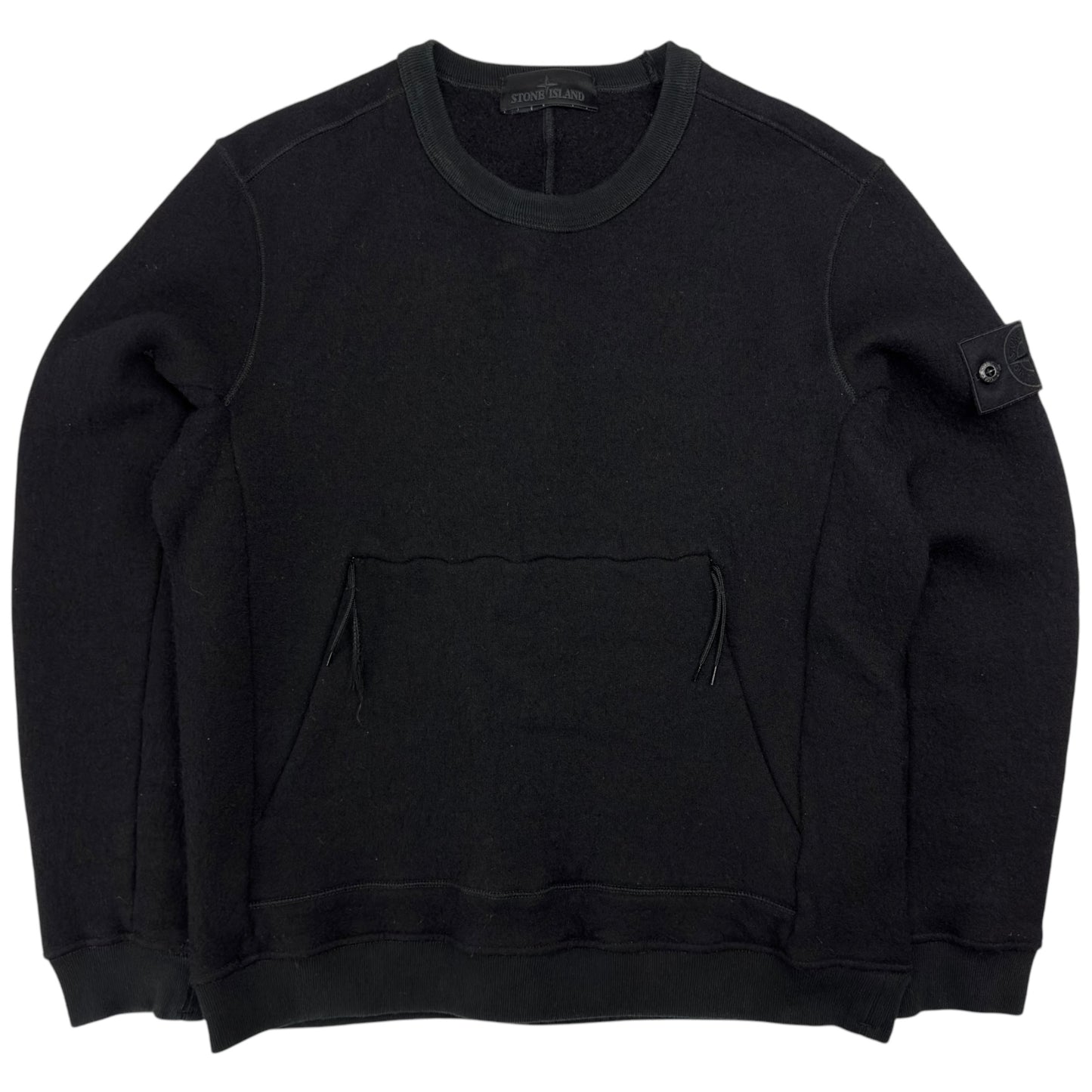 A/W 18 Stone Island Ghost Wool Crewneck Sweater - Black
