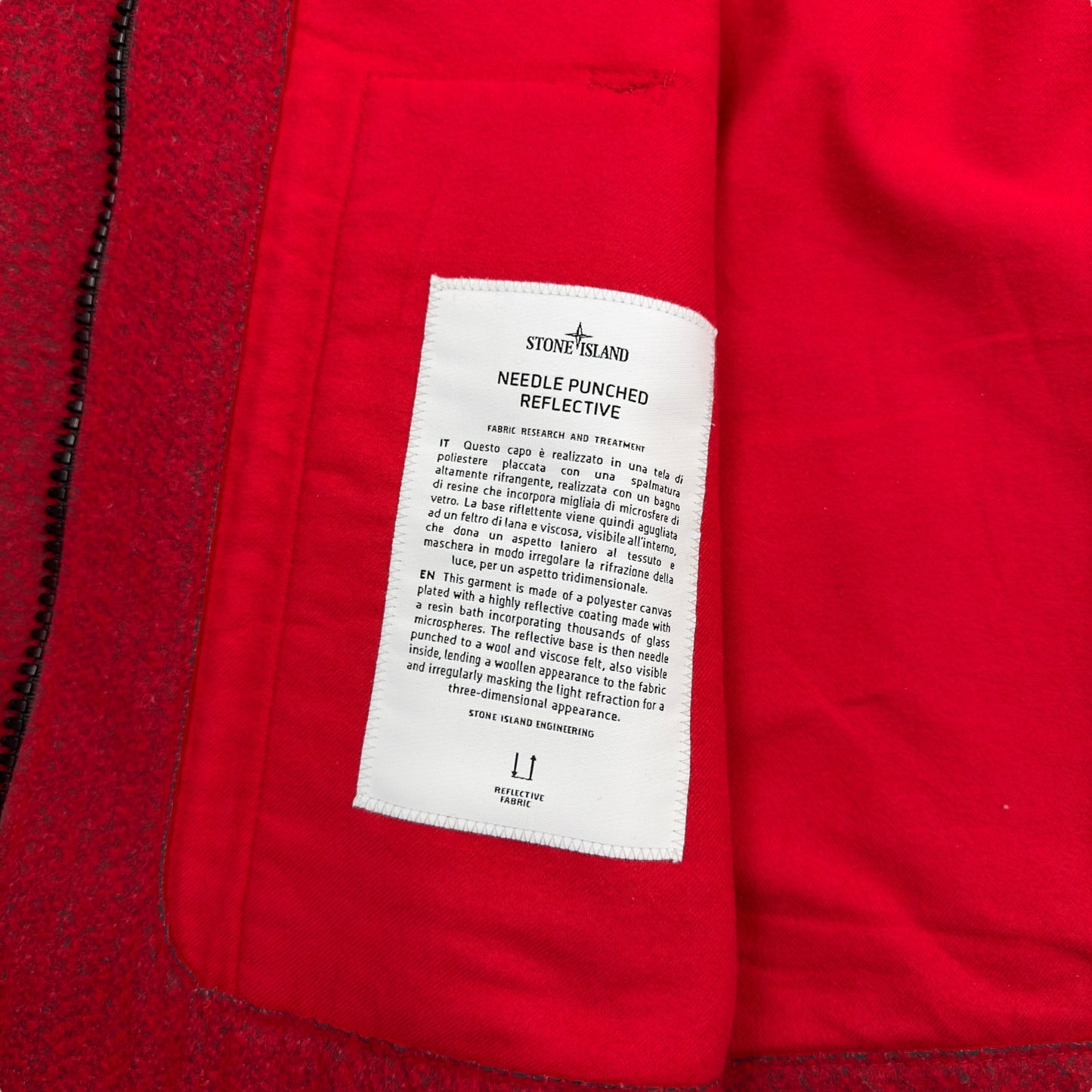 A/W 22 Stone Island Needle Punched Reflective Jacket