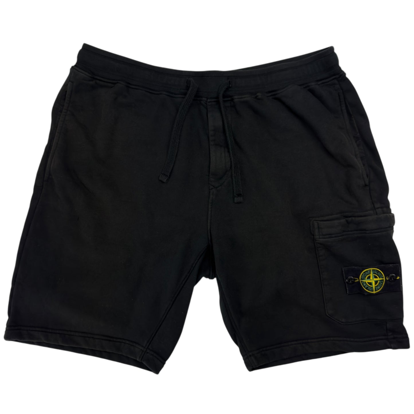 Stone Island Cotton Jersey Cargo Shorts - Black