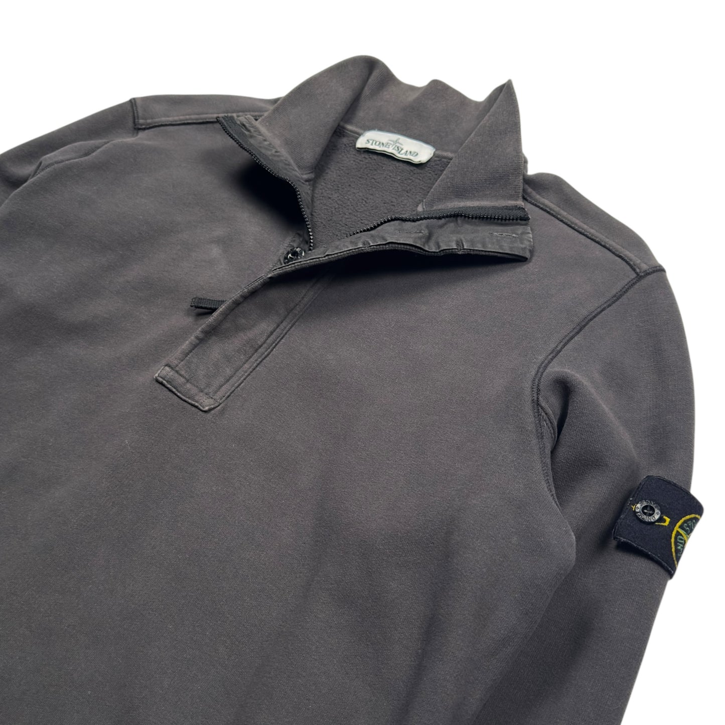 Stone Island Quarter Zip Sweater - Dark Grey
