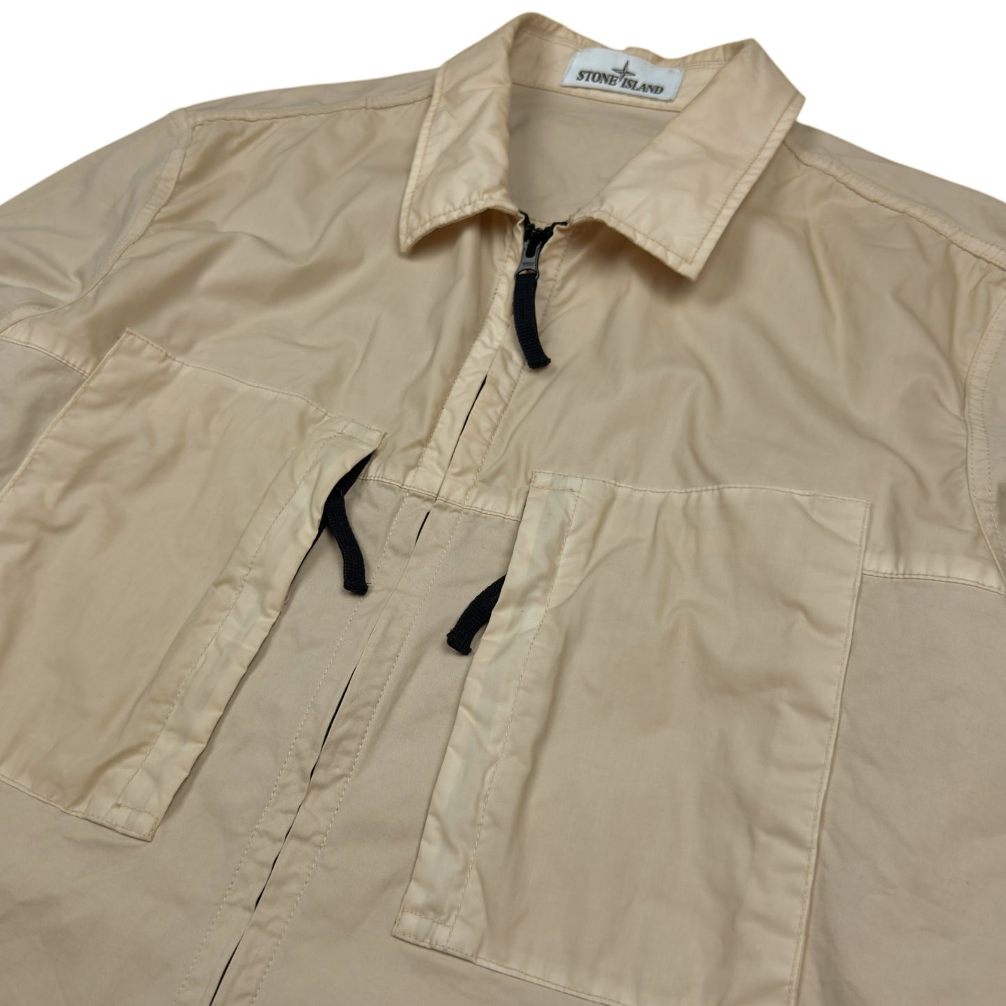 S/S 20 Stone Island Mussola Gommata Overshirt - Beige