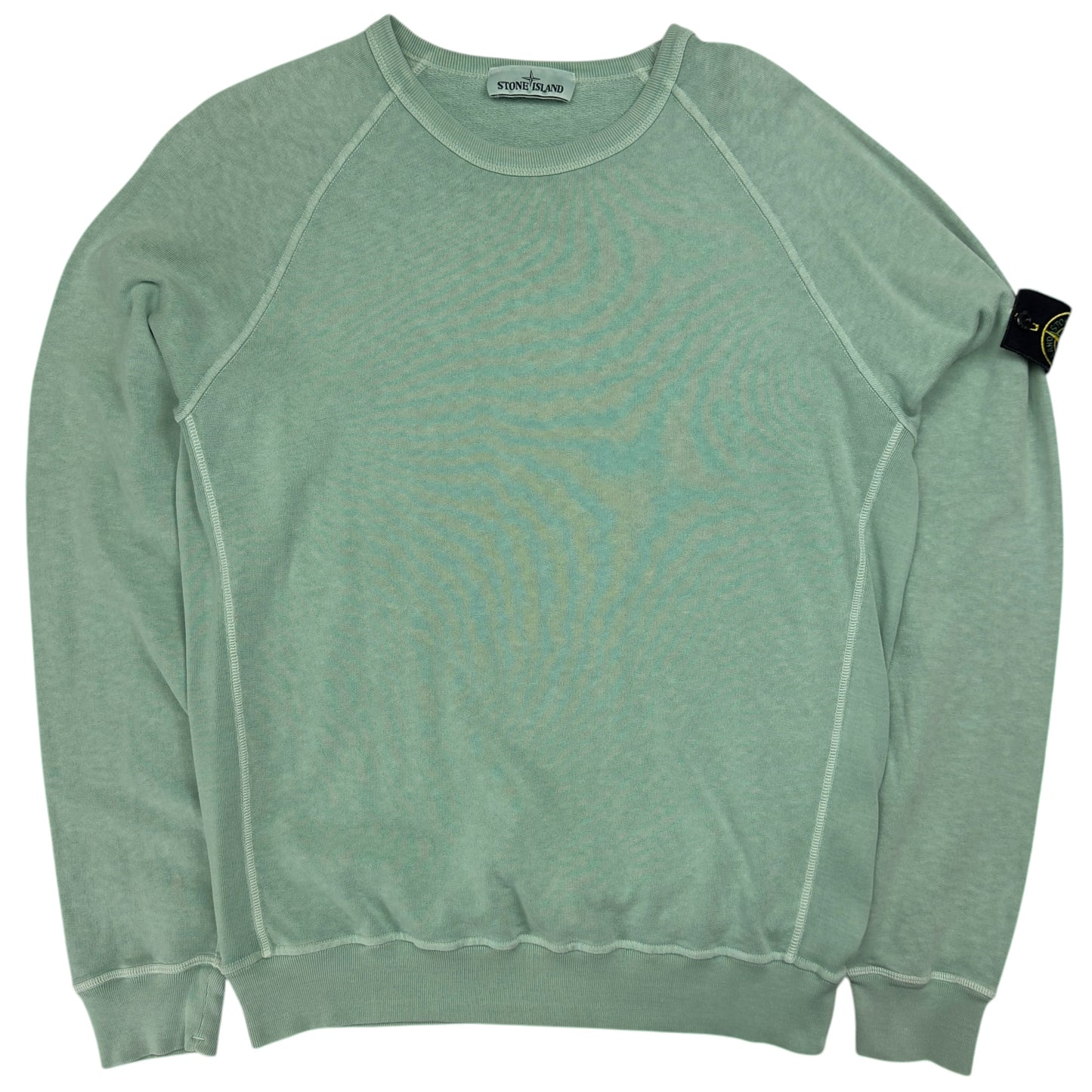 S/S 21 Stone Island Old Effect Crewneck Sweater - Mint Green