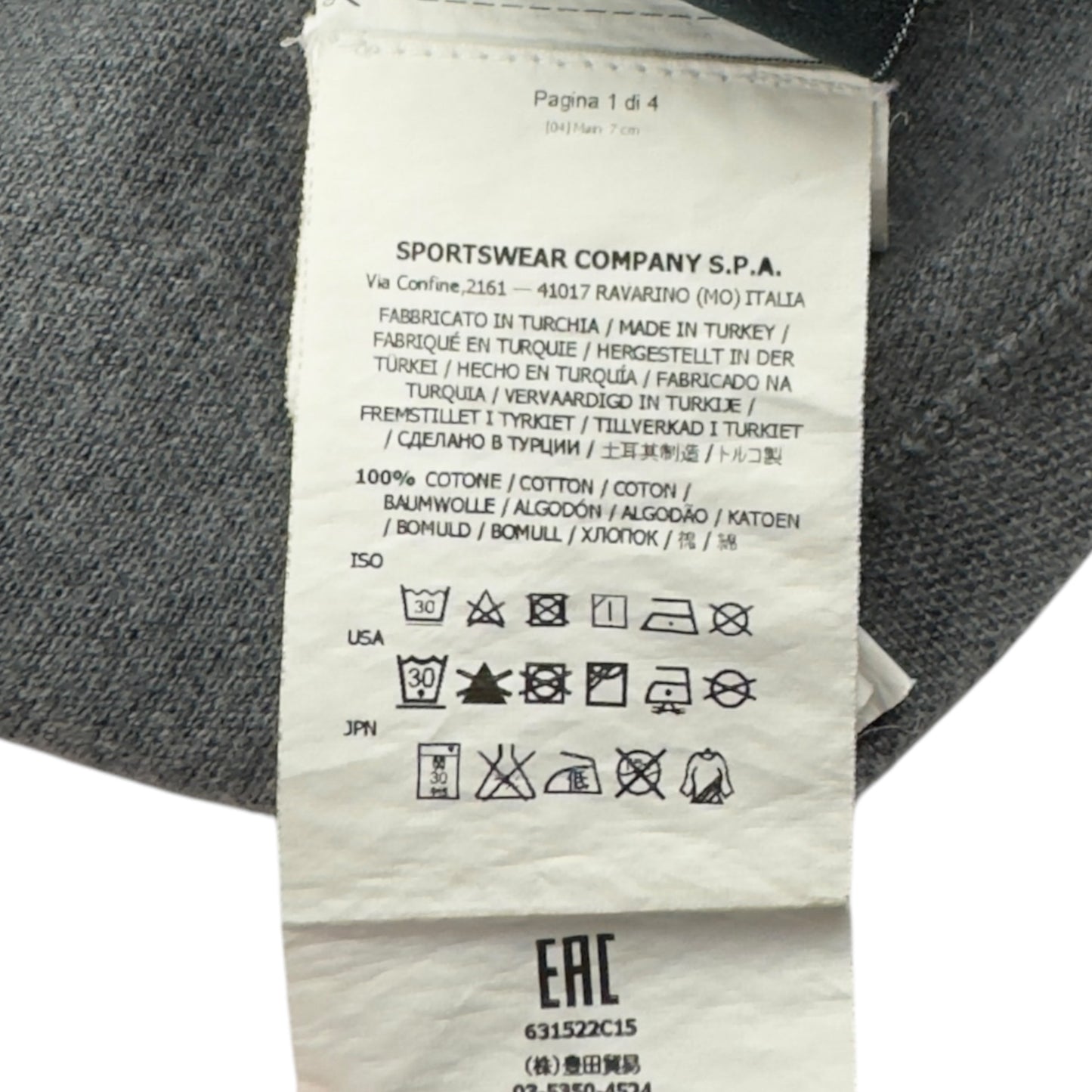 A/W 15 Stone Island Regular Fit Polo Shirt - Dark Grey