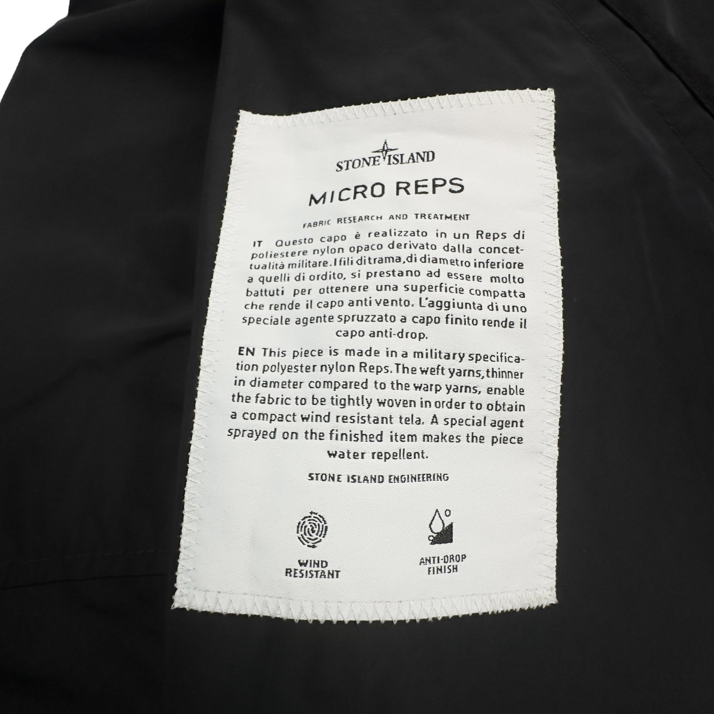 S/S 18 Stone Island Micro Reps Parka Jacket - Black