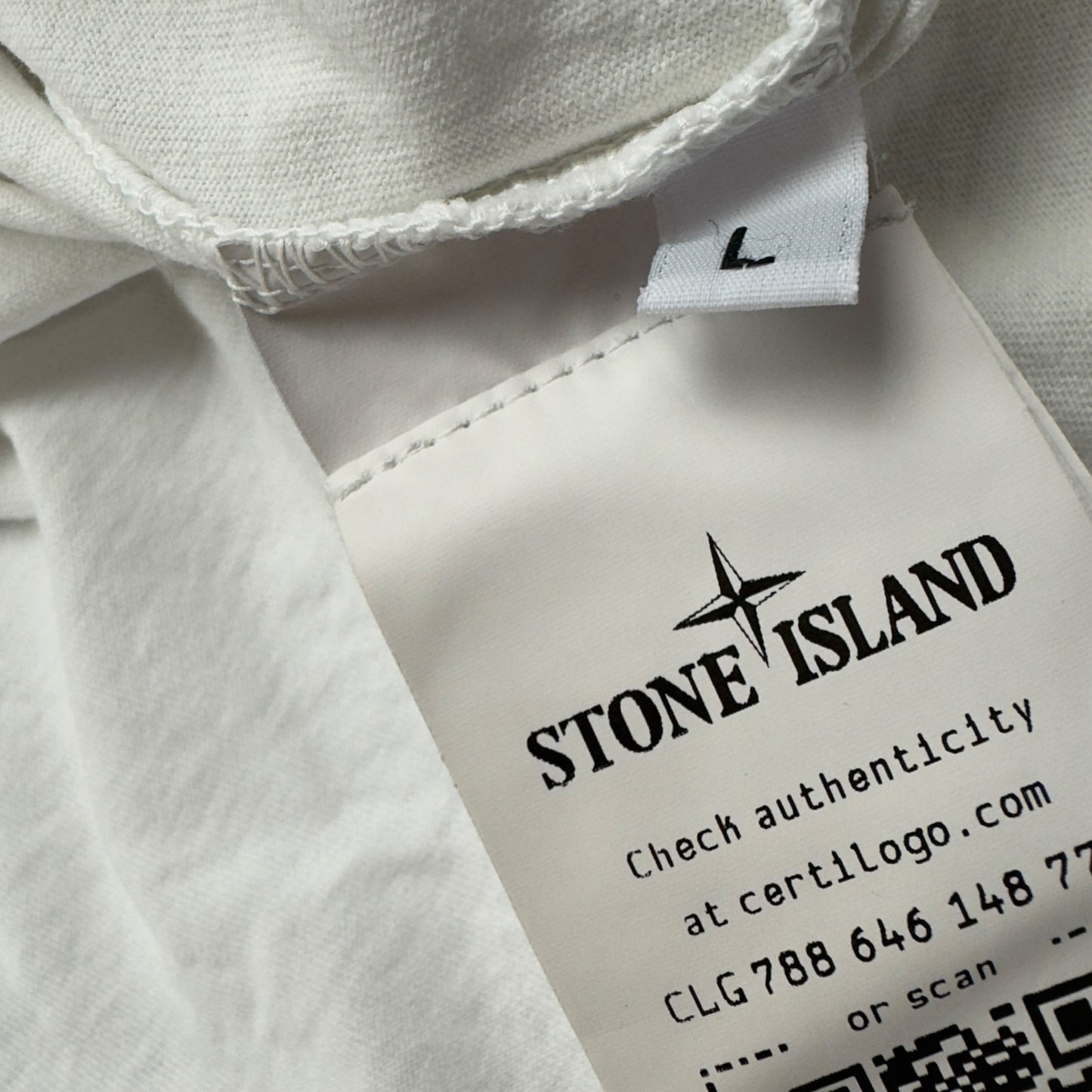 S/S 22 Stone Island Chest Logo T-Shirt - White