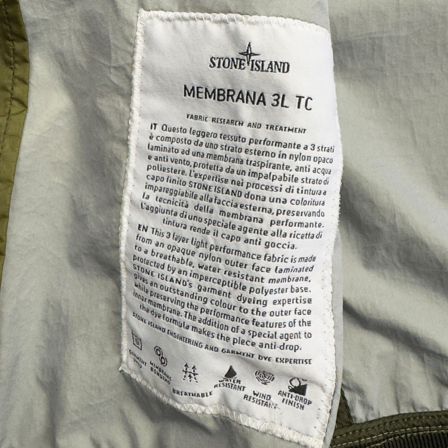 S/S 18 Stone Island Membrana 3L TC