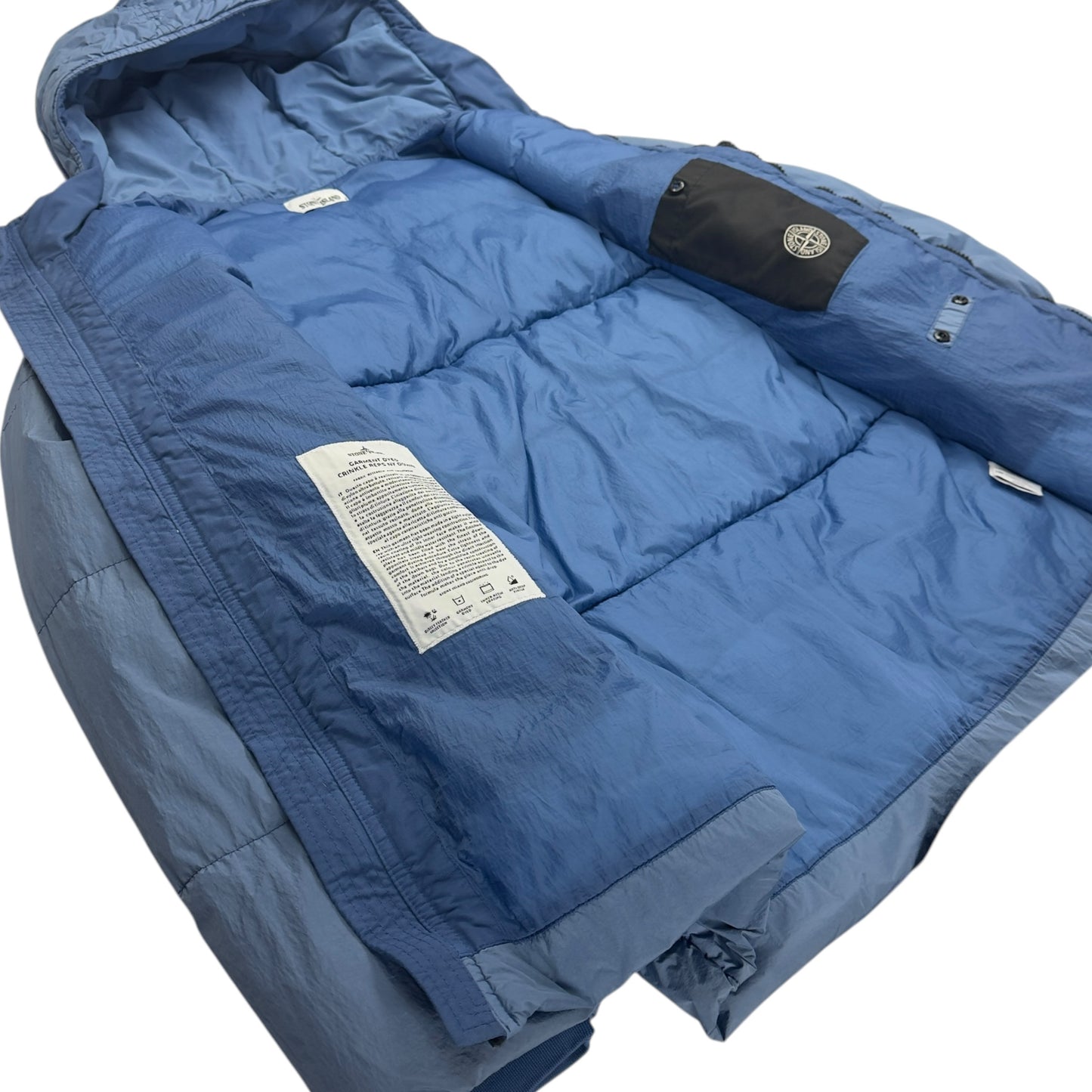A/W 20 Stone Island Crinkle Reps NY Down Puffer Jacket - Blue