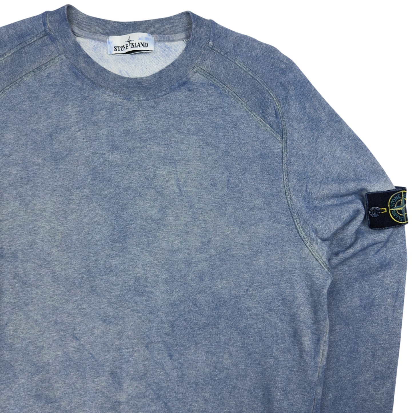 S/S 21 Stone Island Dust Colour Treatment Sweater - Blue