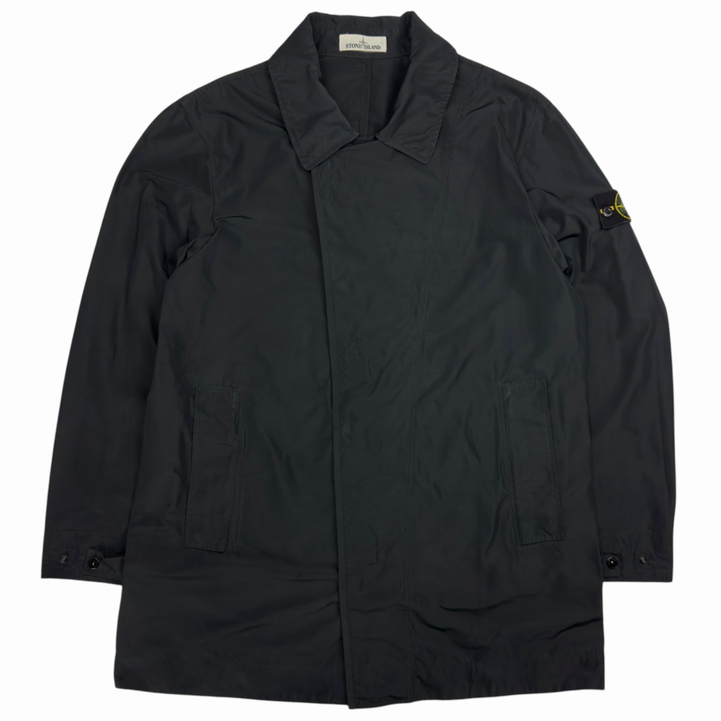 S/S 18 Stone Island Micro Reps Trench Coat - Black