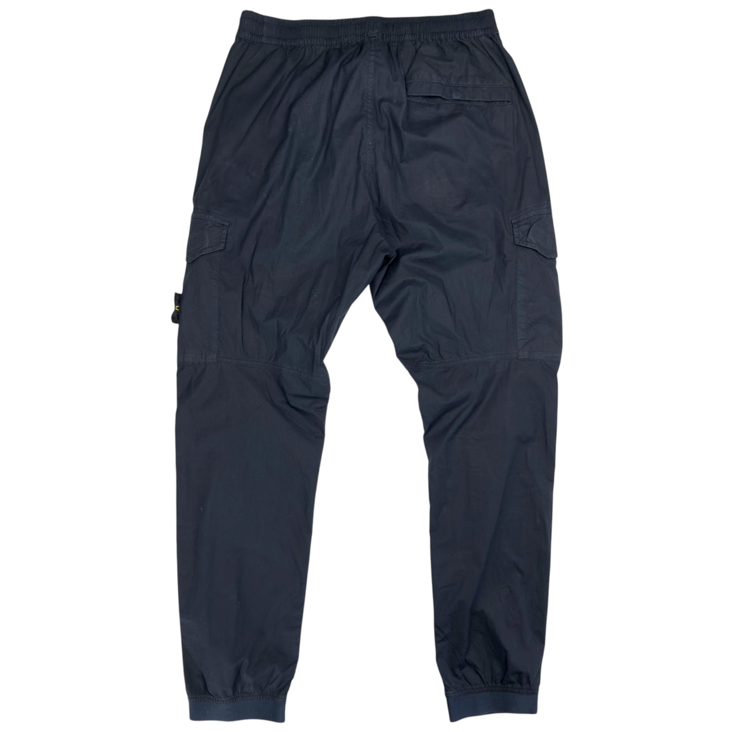 S/S 20 Stone Island Stretch Cotton Cuffed Cargo Trousers - Navy