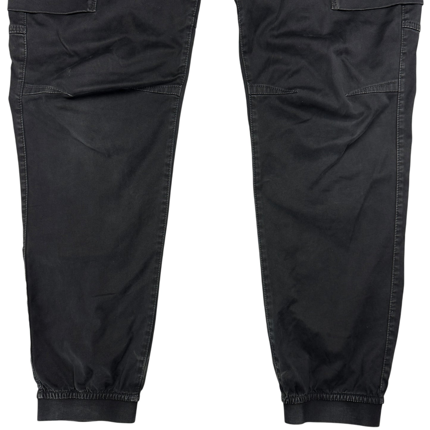 A/W 22 Stone Island Old Effect Cotton Cargo Trousers 32 RE-T - Black