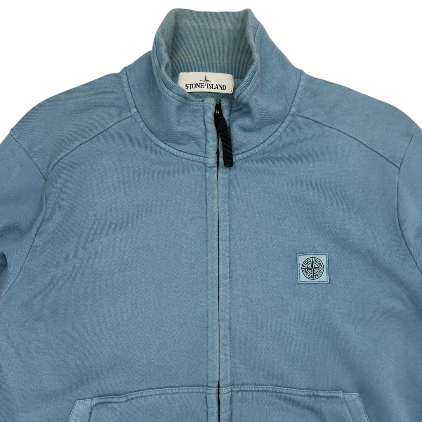 S/S 14 Stone Island Patch Full Zip Sweater - Baby Blue