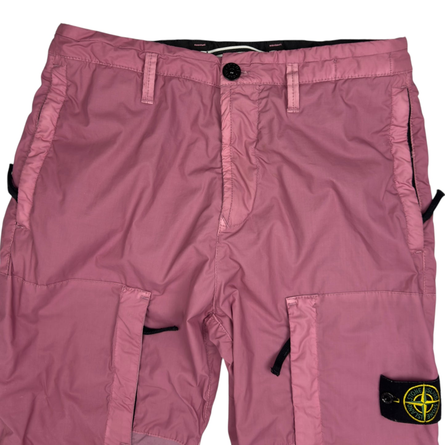 S/S 20 Stone Island Mixed Material Cargo Trousers - Pink