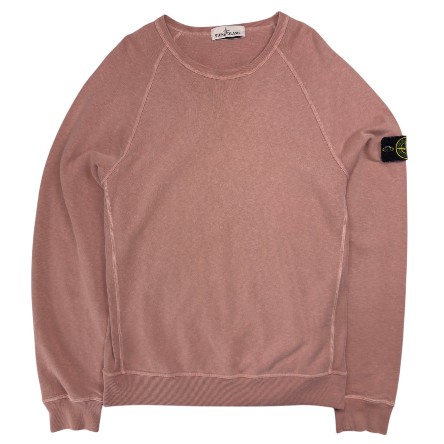 S/S 21 Stone Island Old Effect Crewneck Sweater - Pink