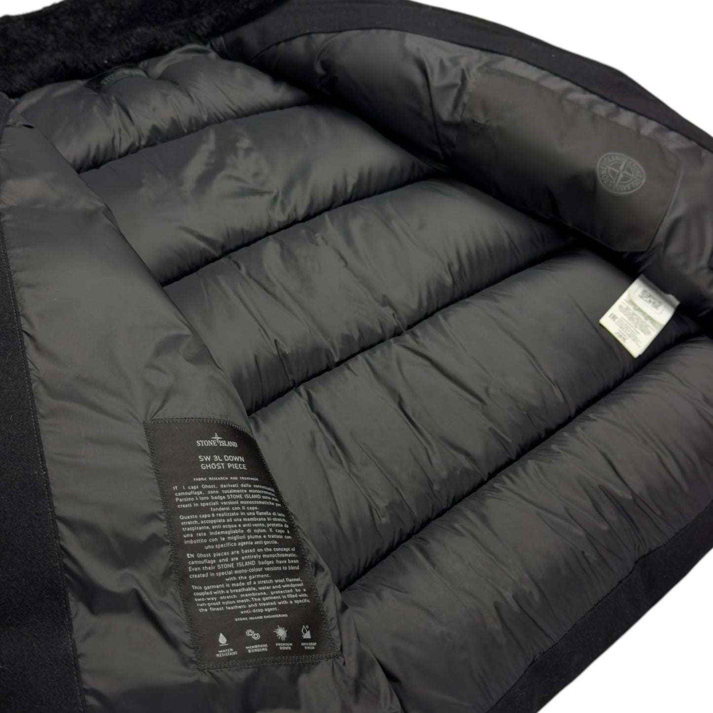 A/W 21 Stone Island SW 3L Down Ghost Piece Puffer Jacket