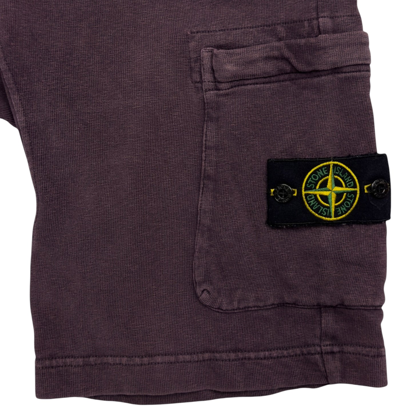 S/S 18 Stone Island Cotton Jersey Cargo Shorts - Purple
