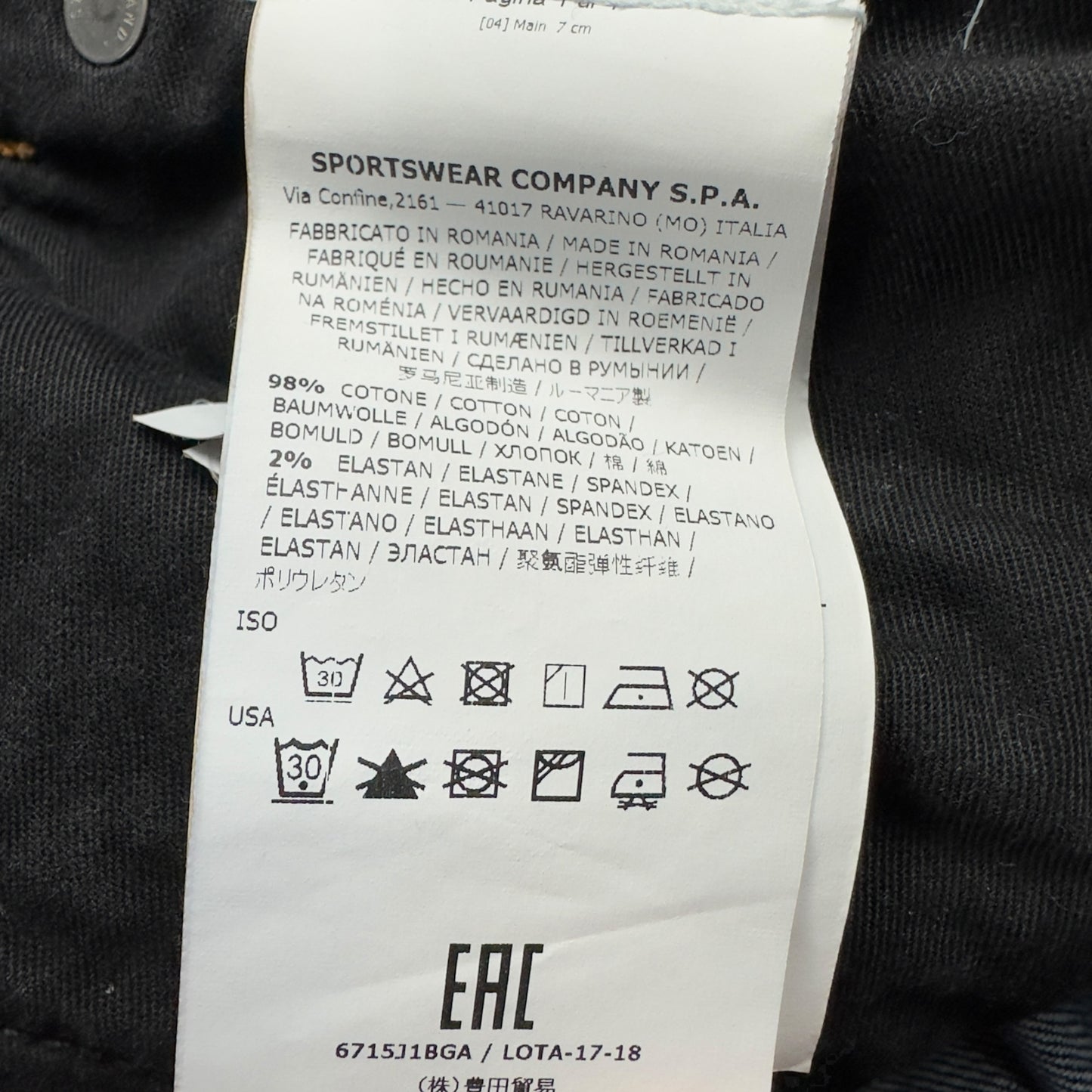 A/W 17 Stone Island Slim Fit Jeans 30/33