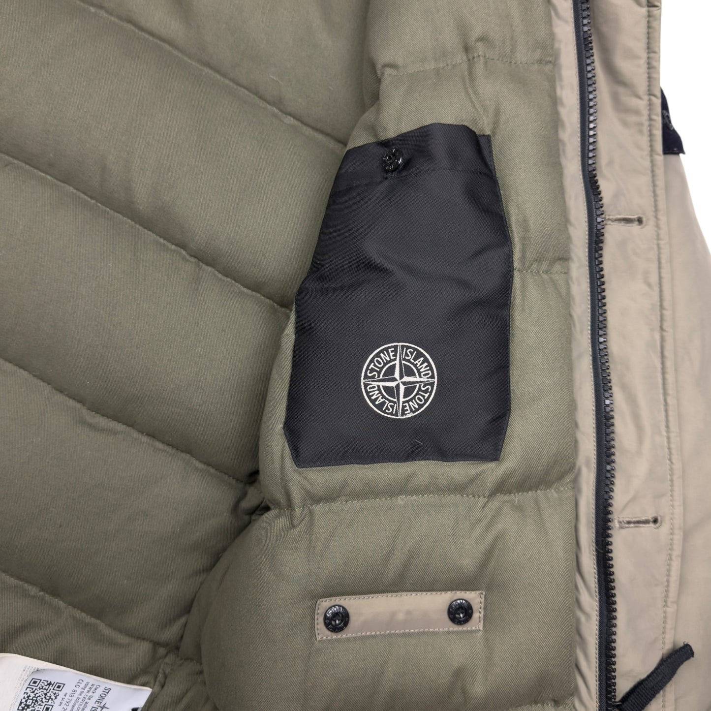 A/W 18 Stone Island Micro Reps Down Fur Hood Puffer Parka Jacket - Khaki
