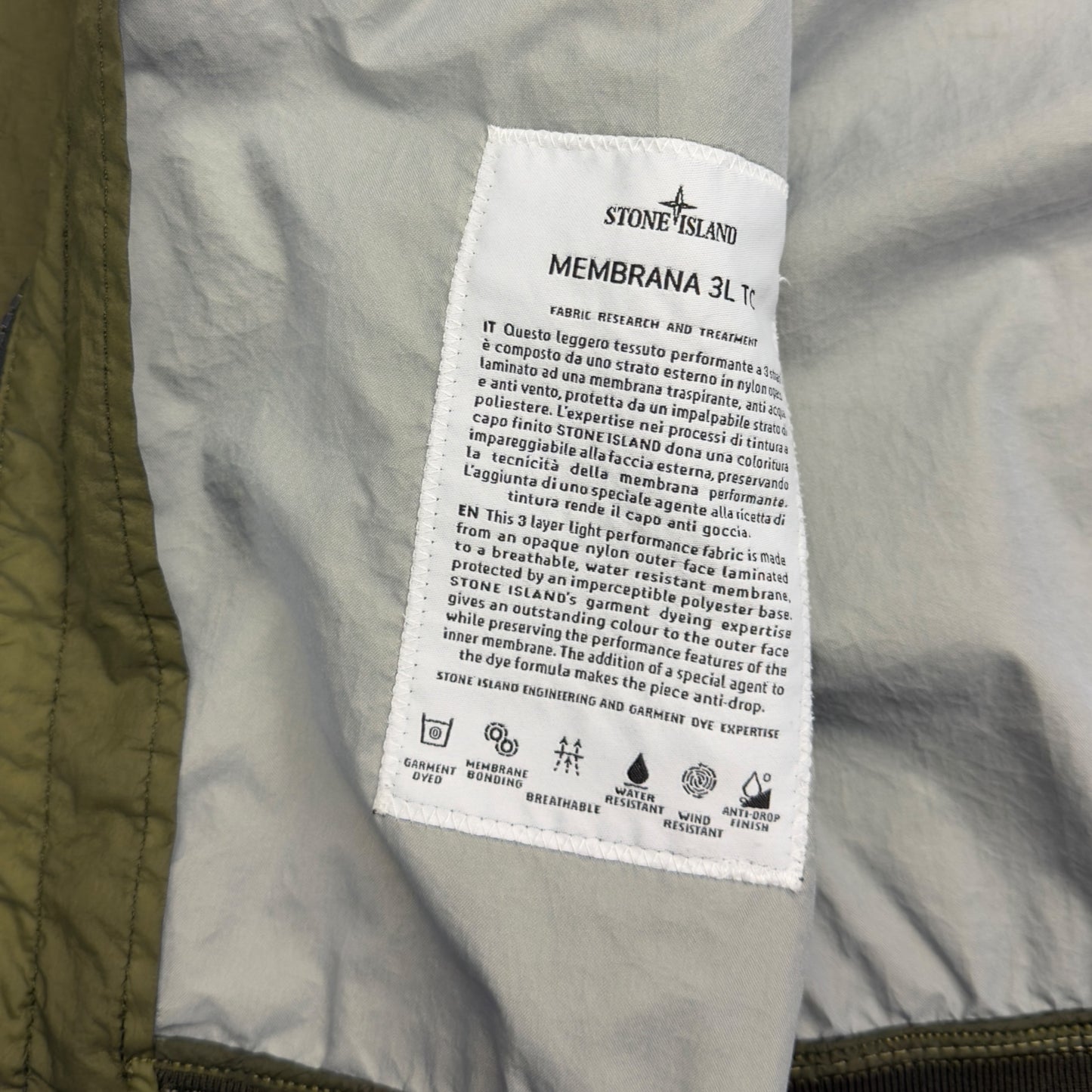 S/S 18 Stone Island Membrana 3L TC - Green