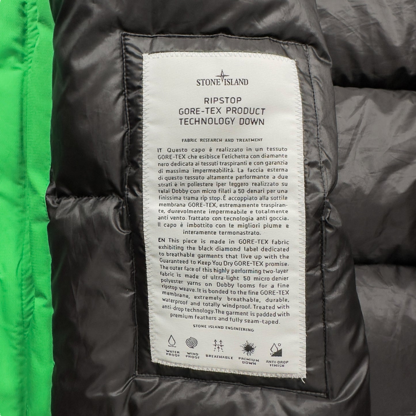 A/W 21 Stone Island Ripstop GORE-TEX Down Puffer Jacket