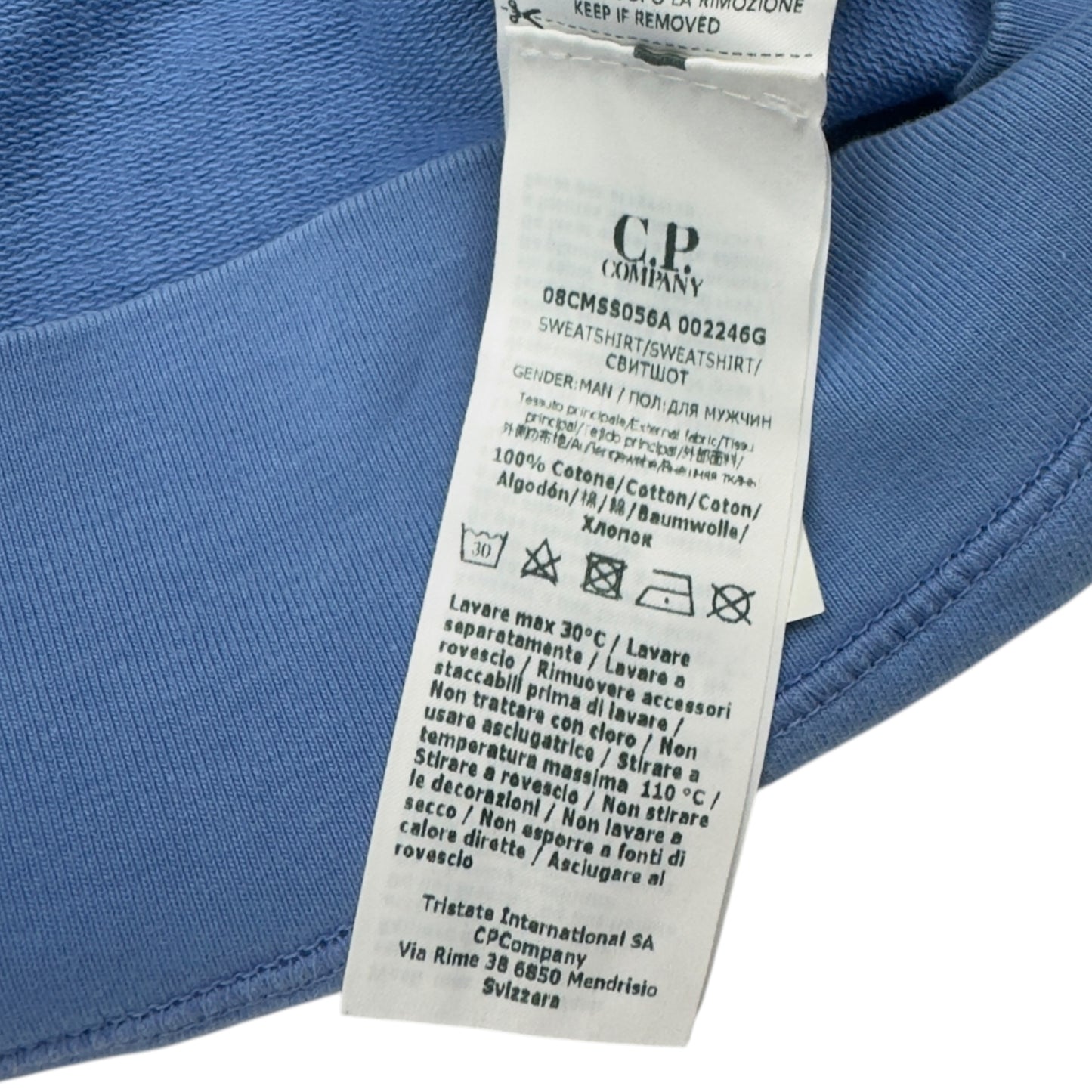 C.P. Company Full Zip Hoodie - Blue
